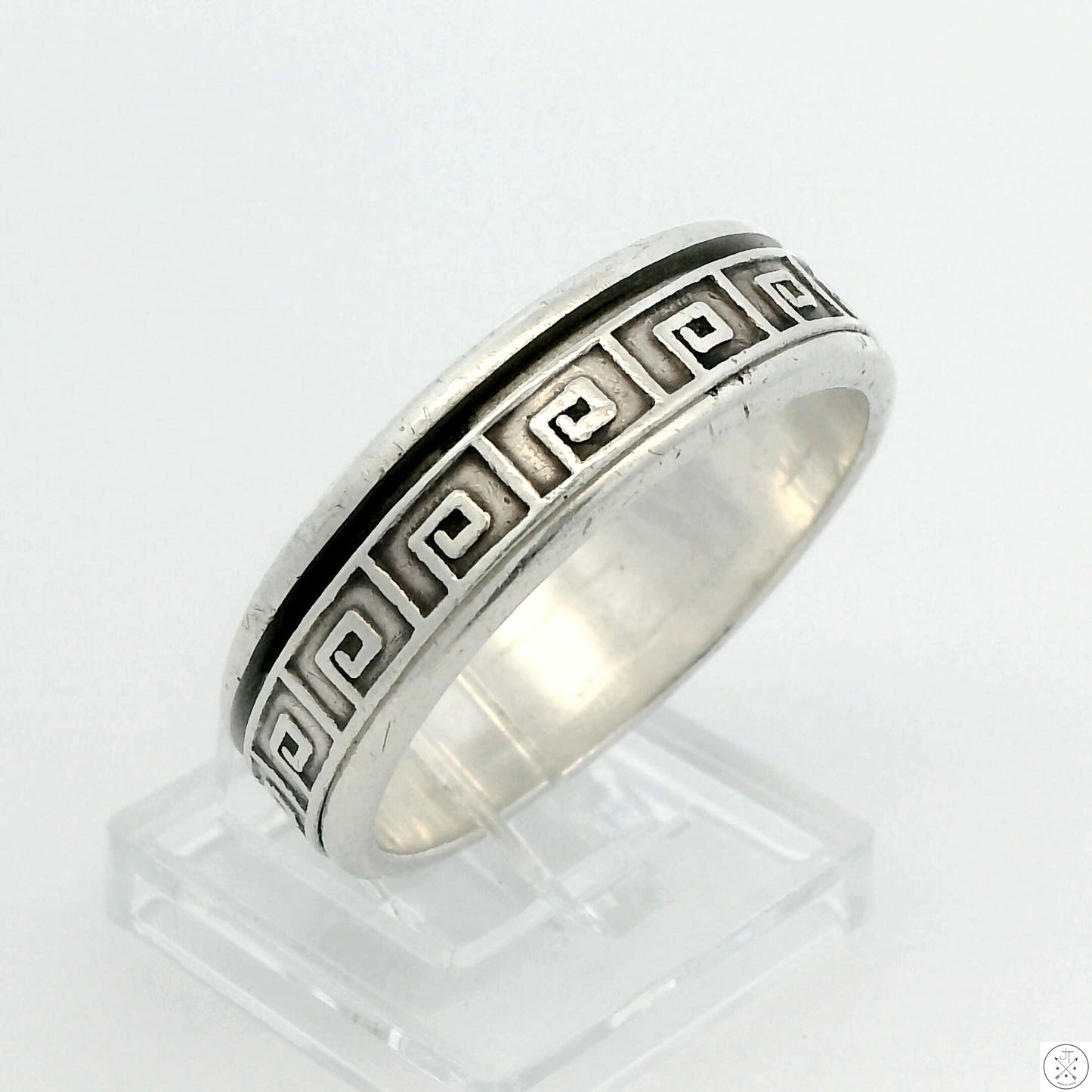 Vintage Sterling Silver 7.6 mm Band Size 14 Spinner Ring