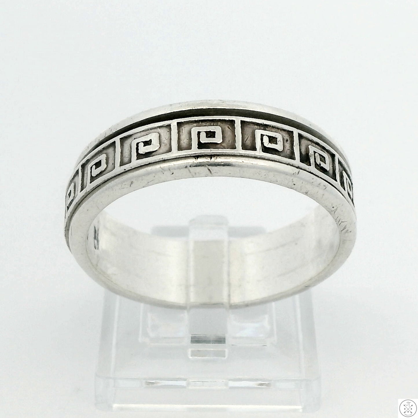 Vintage Sterling Silver 7.6 mm Band Size 14 Spinner Ring