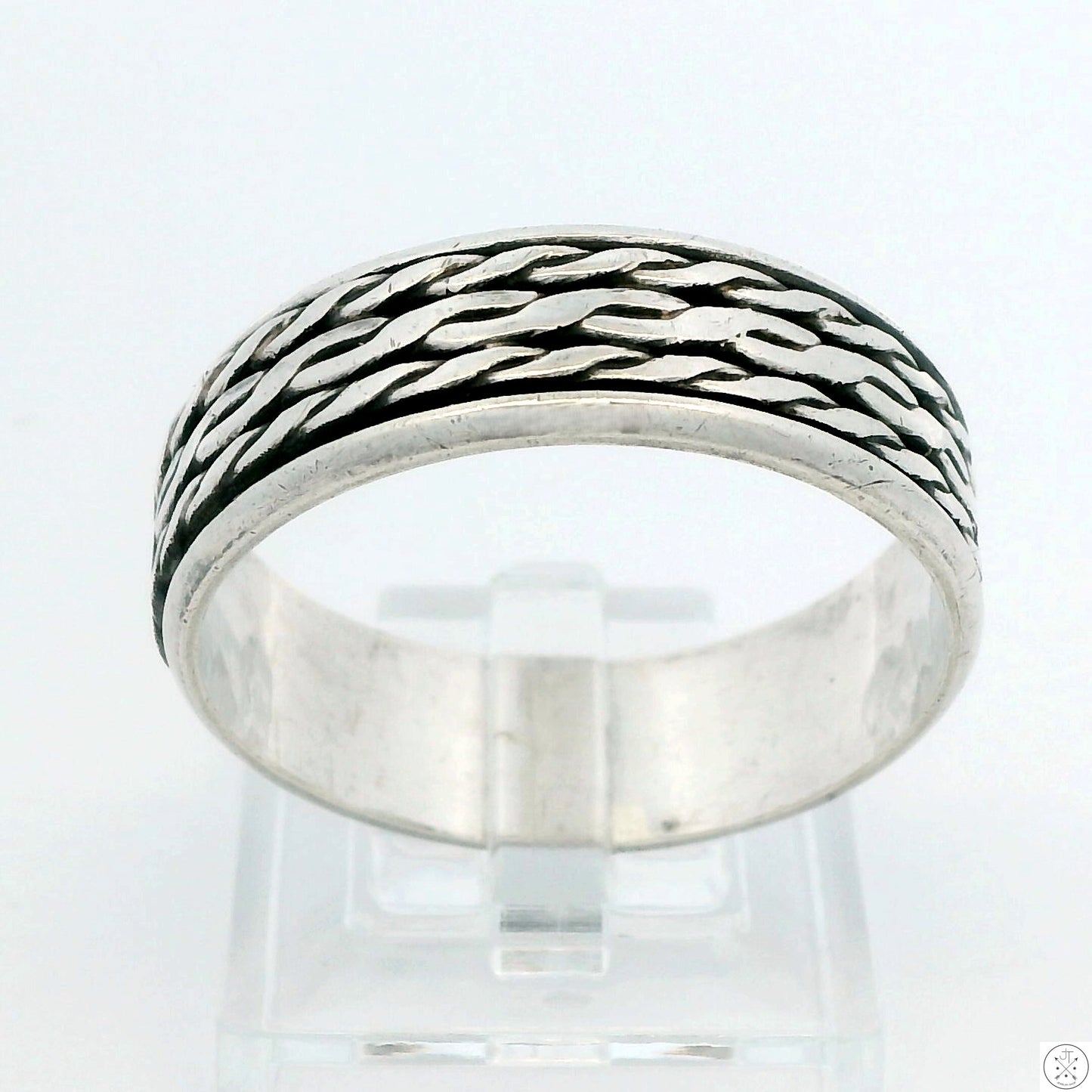 Vintage Sterling Silver 7.6 mm Band Size 13.5 Spinner Ring