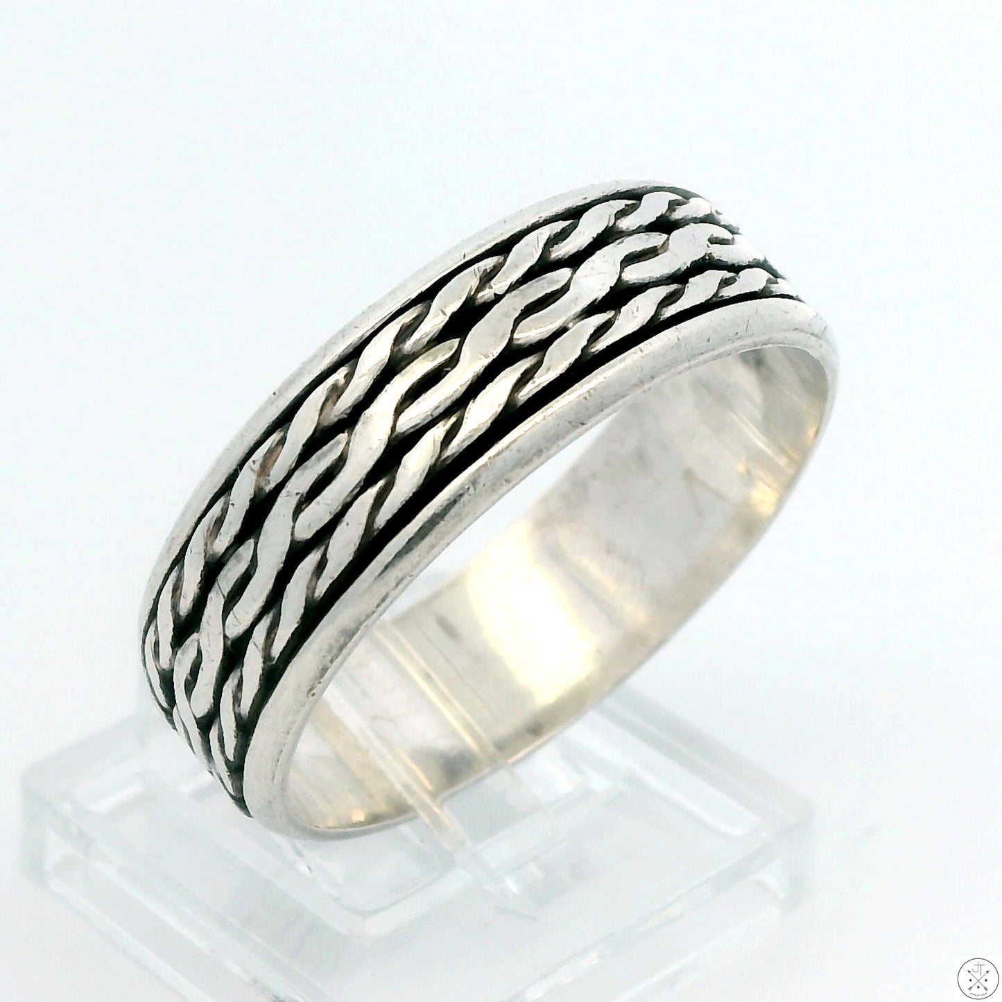 Vintage Sterling Silver 7.6 mm Band Size 13.5 Spinner Ring