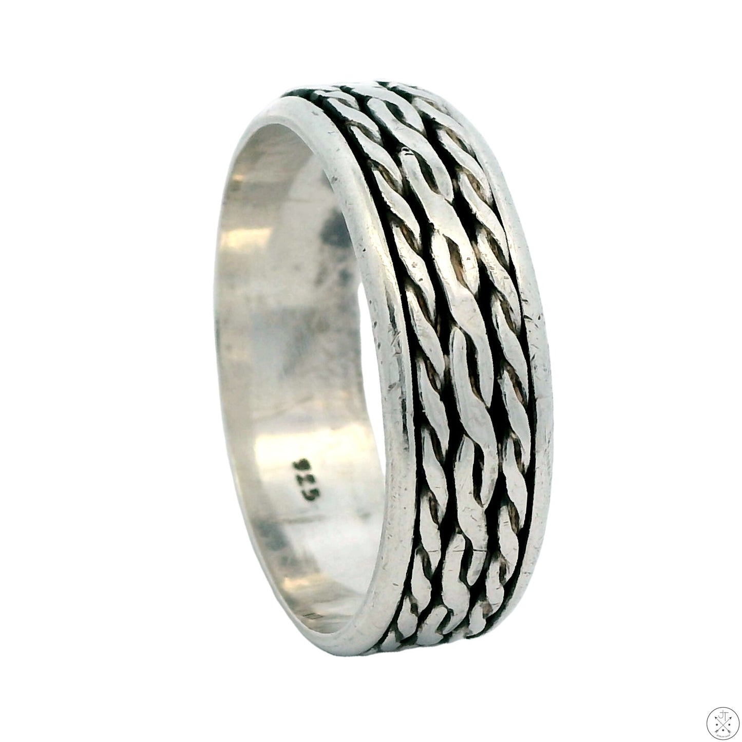 Vintage Sterling Silver 7.6 mm Band Size 13.5 Spinner Ring