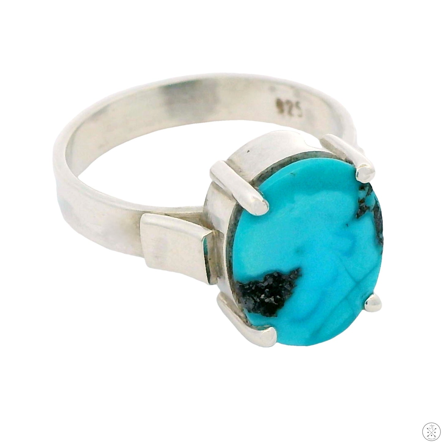 New Sterling Silver Ring with Natural Indian Mountain Turquoise Size 6.5