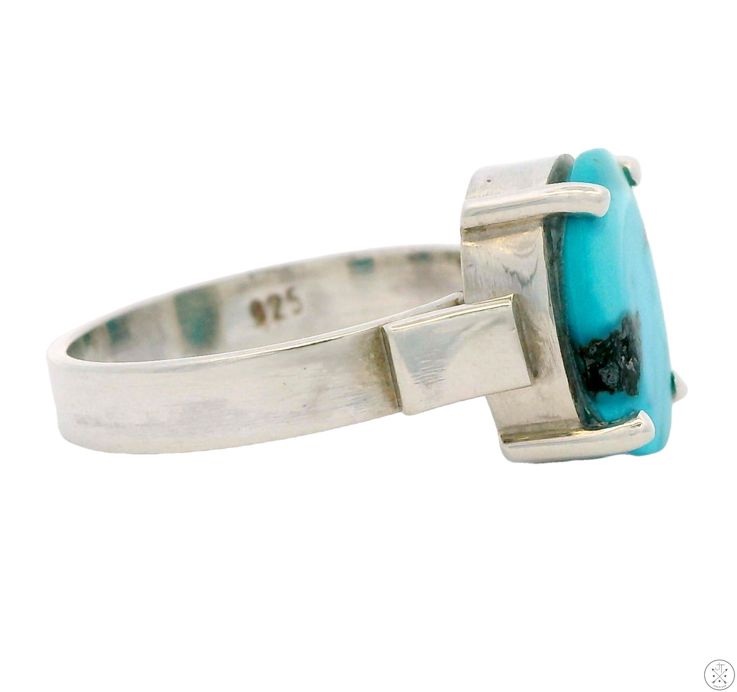 New Sterling Silver Ring with Natural Indian Mountain Turquoise Size 6.5