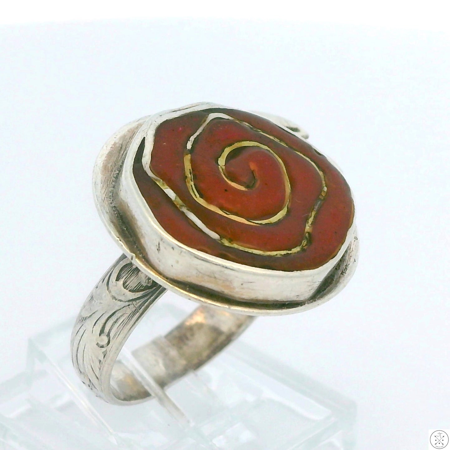 Vintage Sterling Silver Rose Ring Size 6