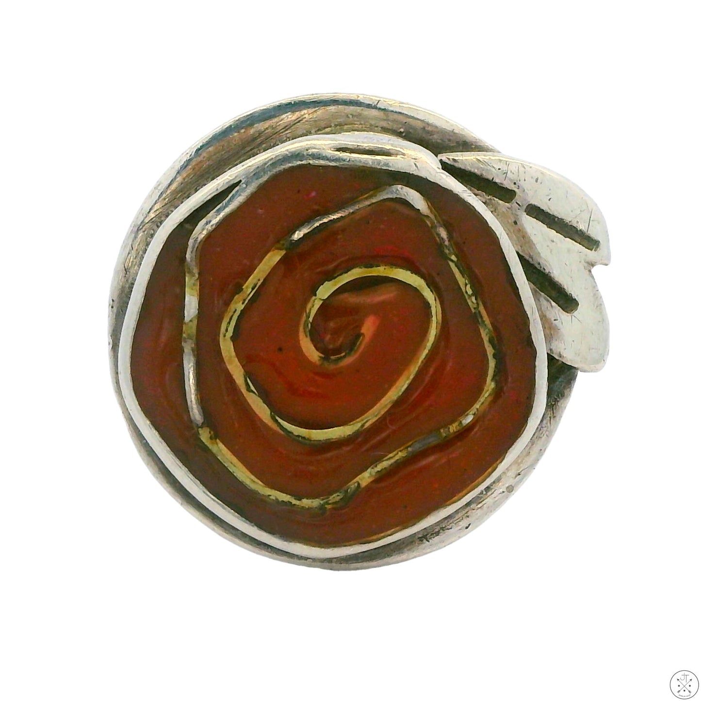 Vintage Sterling Silver Rose Ring Size 6