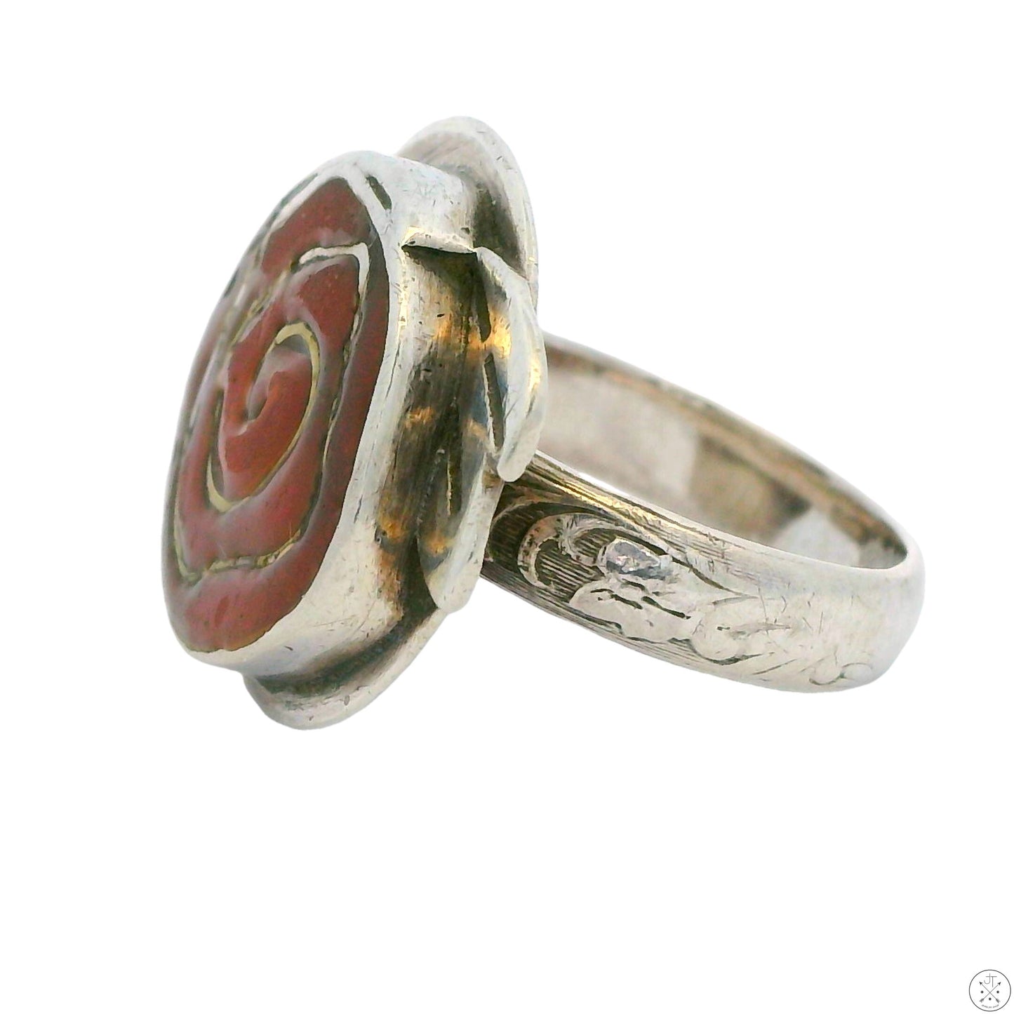 Vintage Sterling Silver Rose Ring Size 6