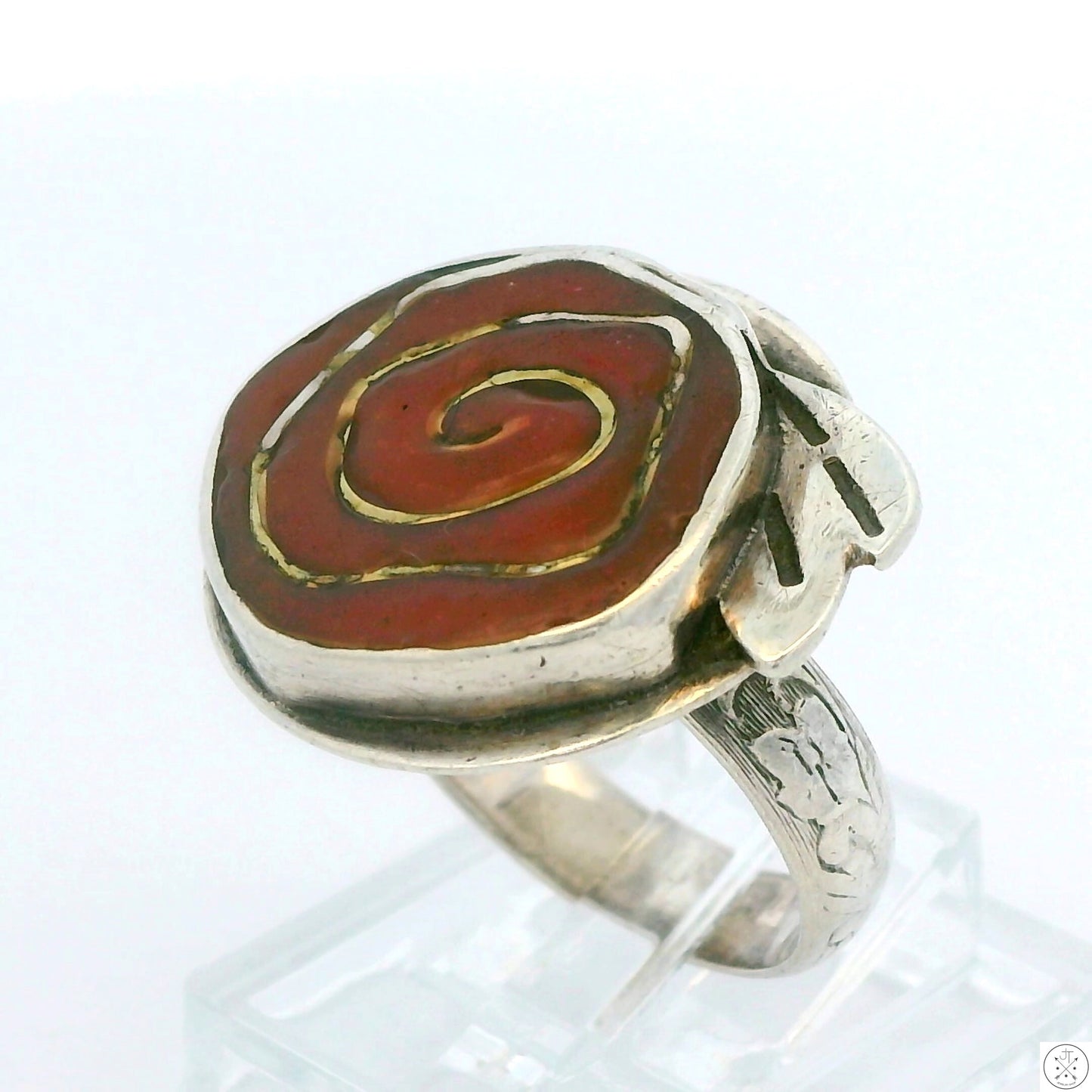 Vintage Sterling Silver Rose Ring Size 6