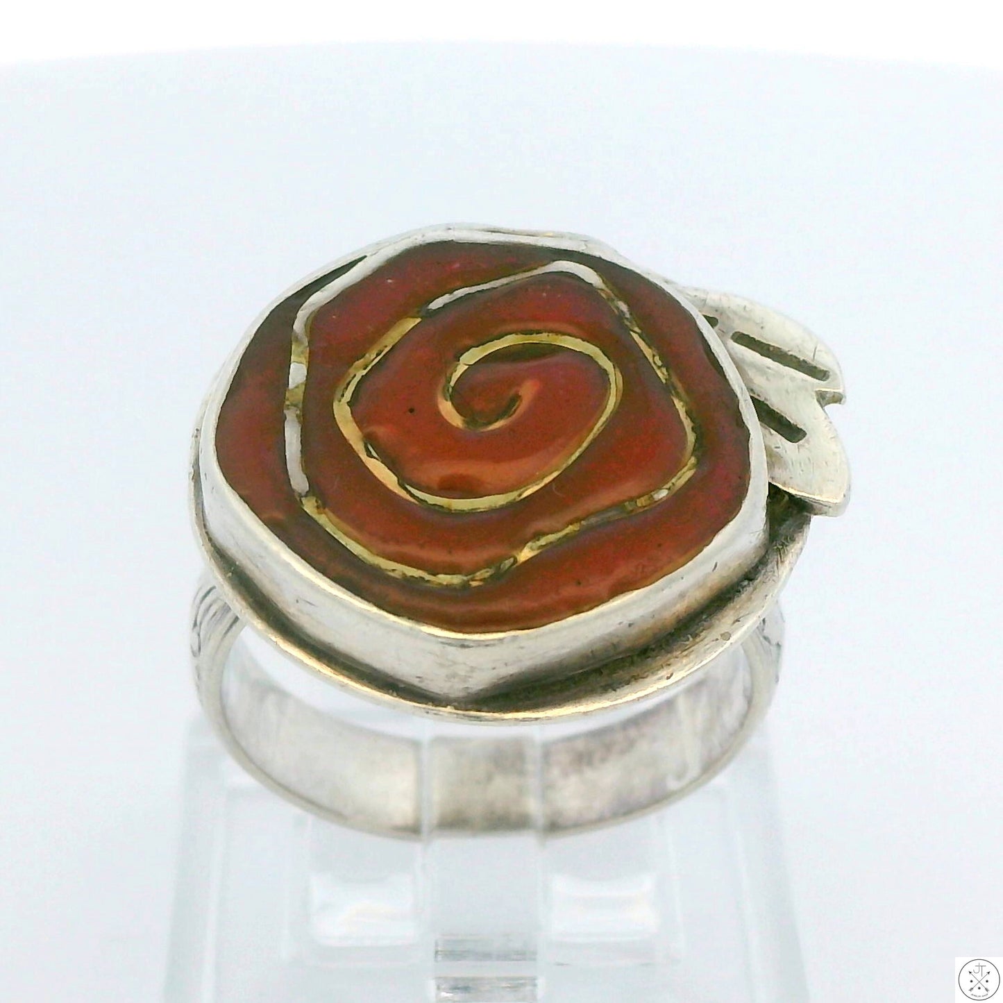 Vintage Sterling Silver Rose Ring Size 6