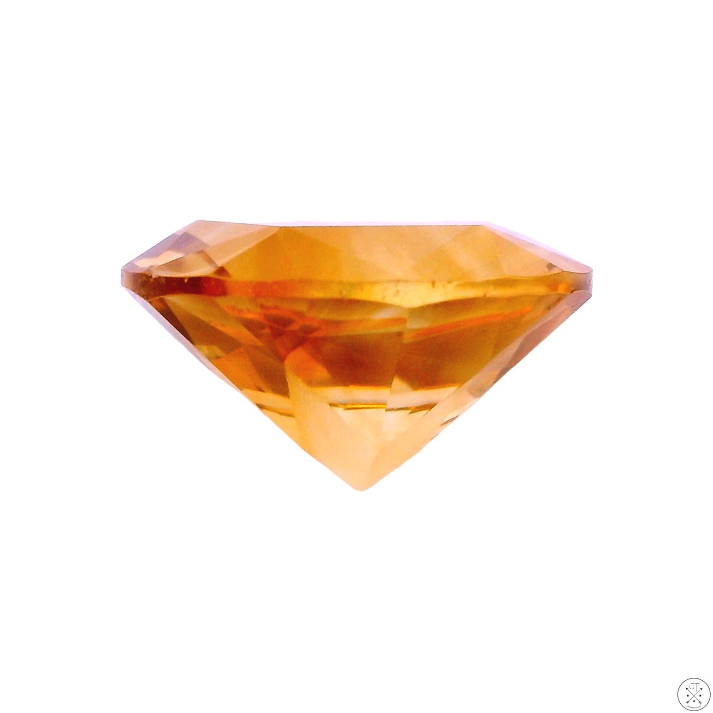 7.70 carat Natural Citrine 14 mm Round Faceted Gemstone Unique Star