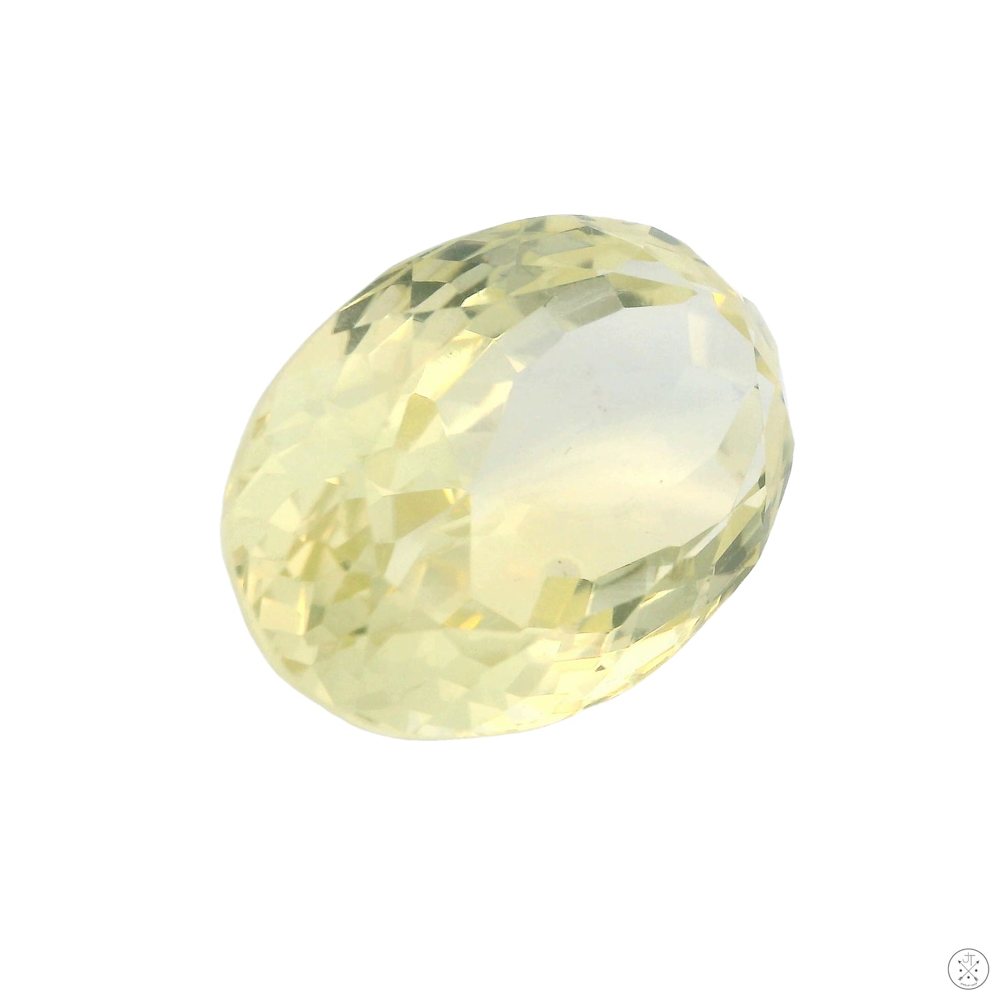 28 Carat Natural Lemon Quartz 23 x 17 mm Oval Cut Gemstone Brazil