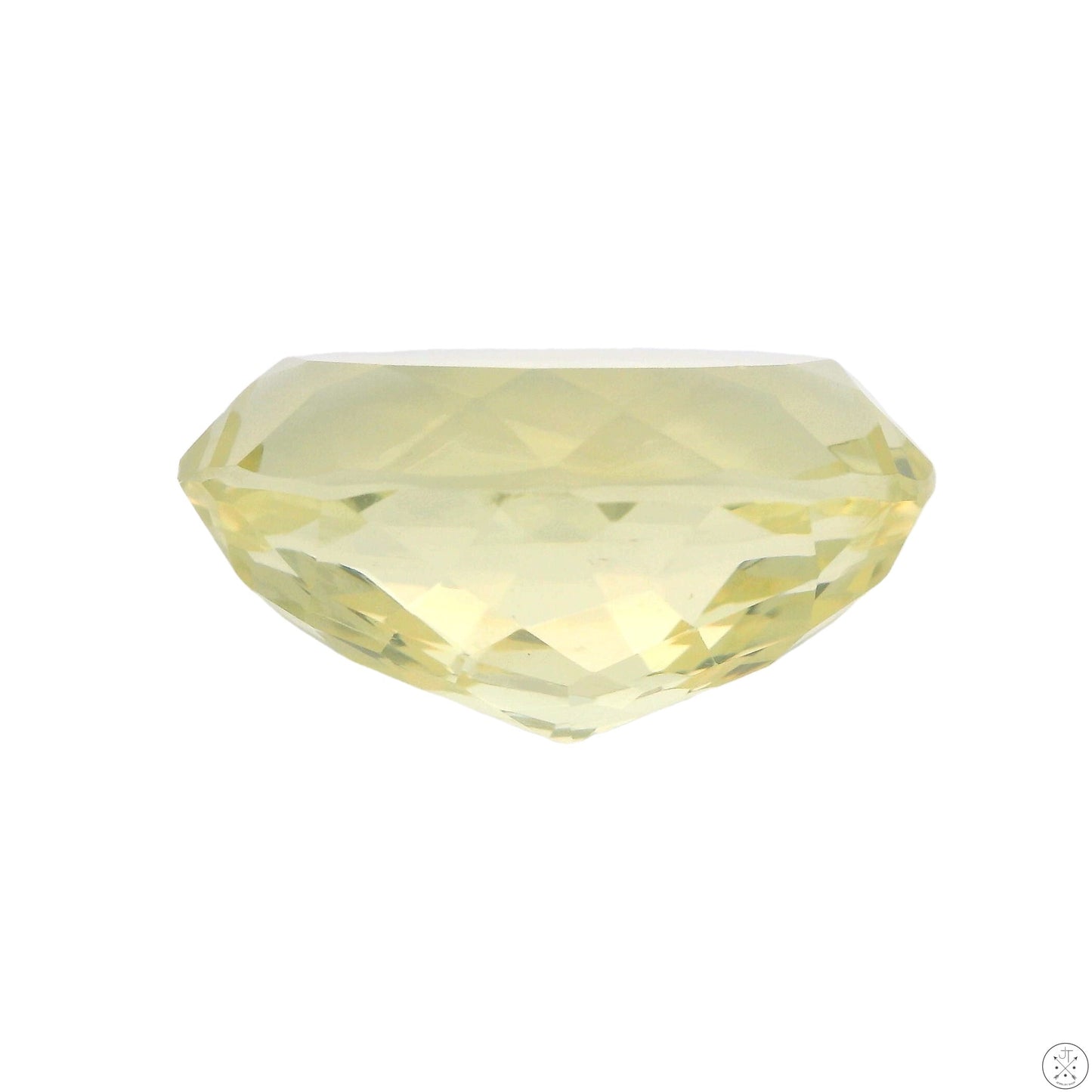 28 Carat Natural Lemon Quartz 23 x 17 mm Oval Cut Gemstone Brazil