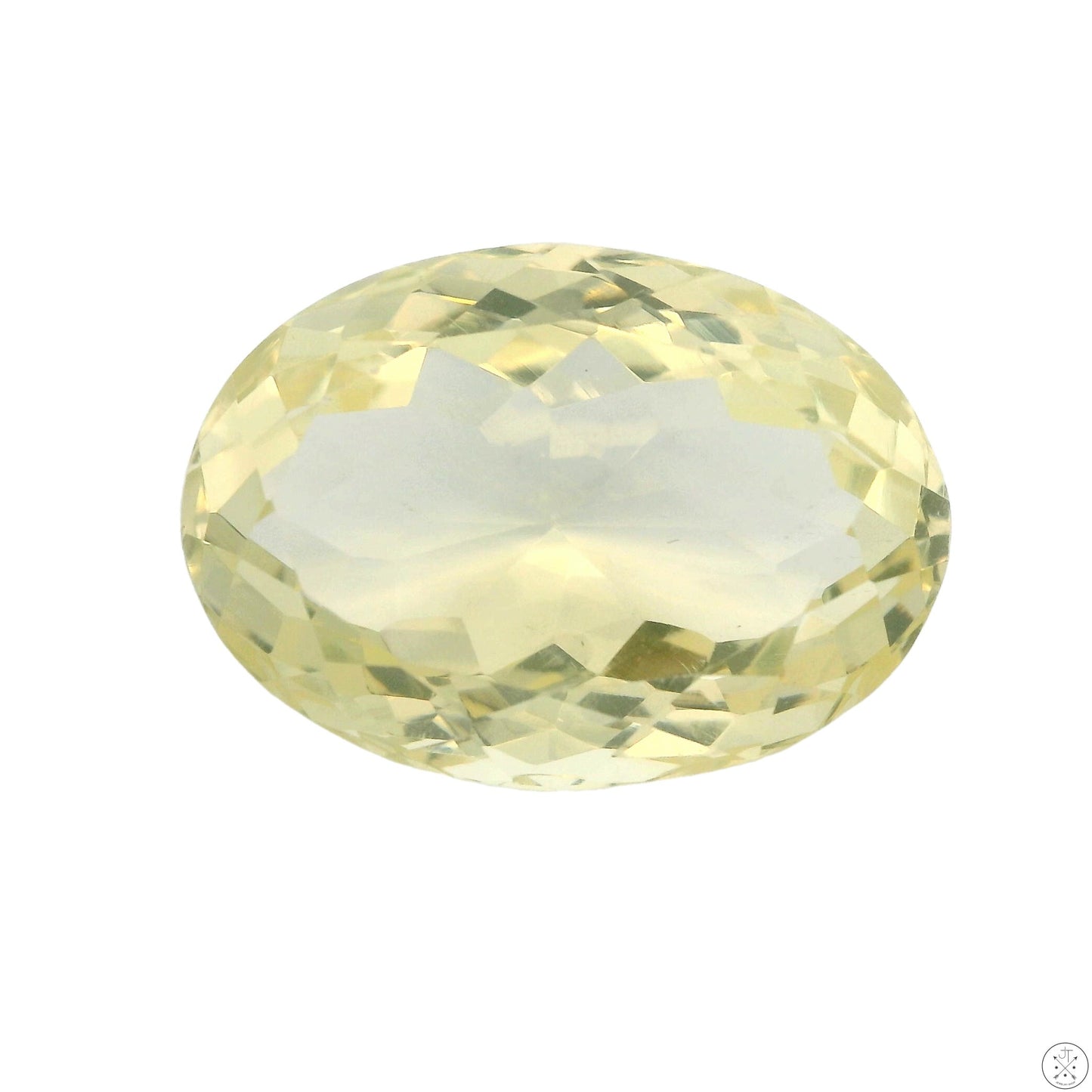 28 Carat Natural Lemon Quartz 23 x 17 mm Oval Cut Gemstone Brazil