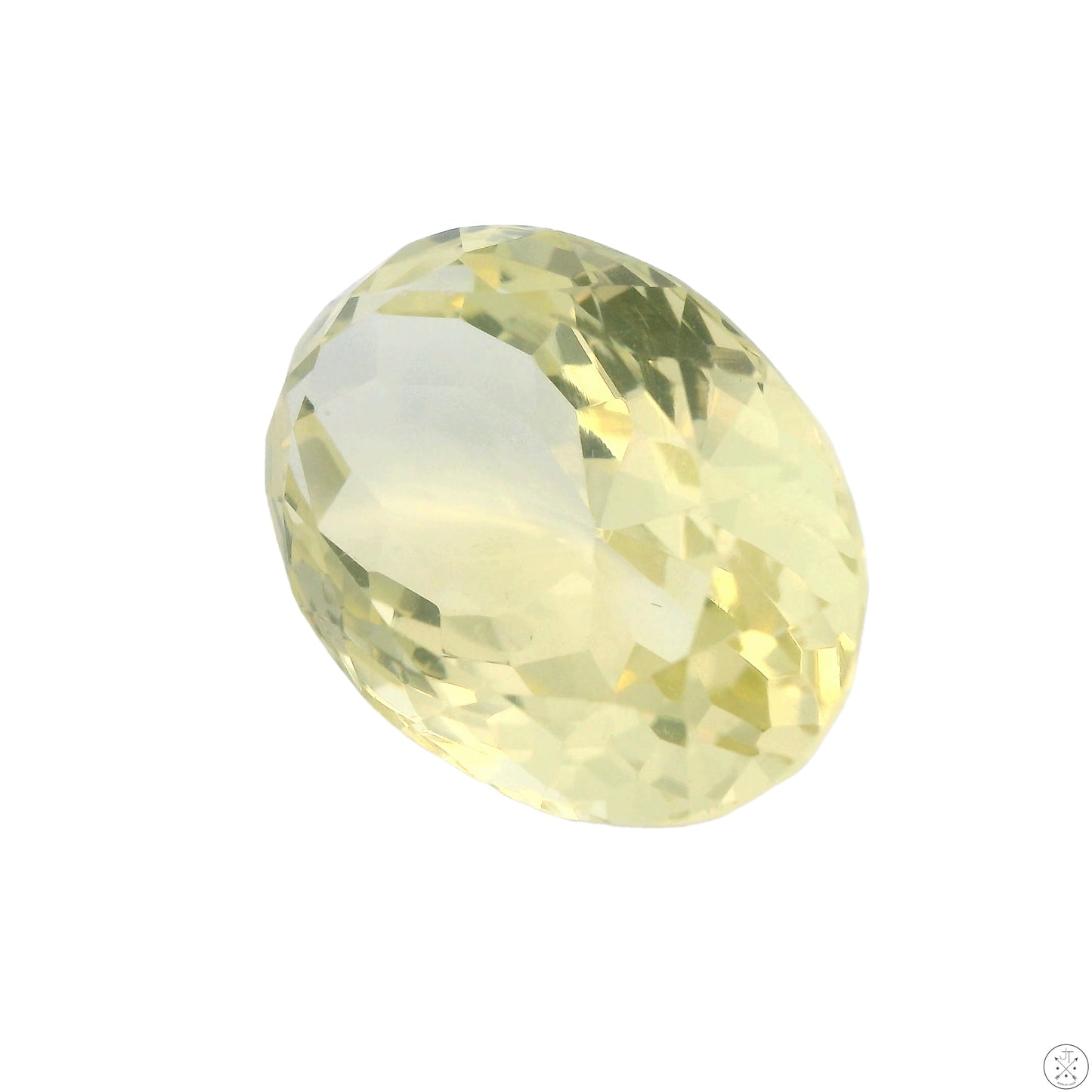28 Carat Natural Lemon Quartz 23 x 17 mm Oval Cut Gemstone Brazil
