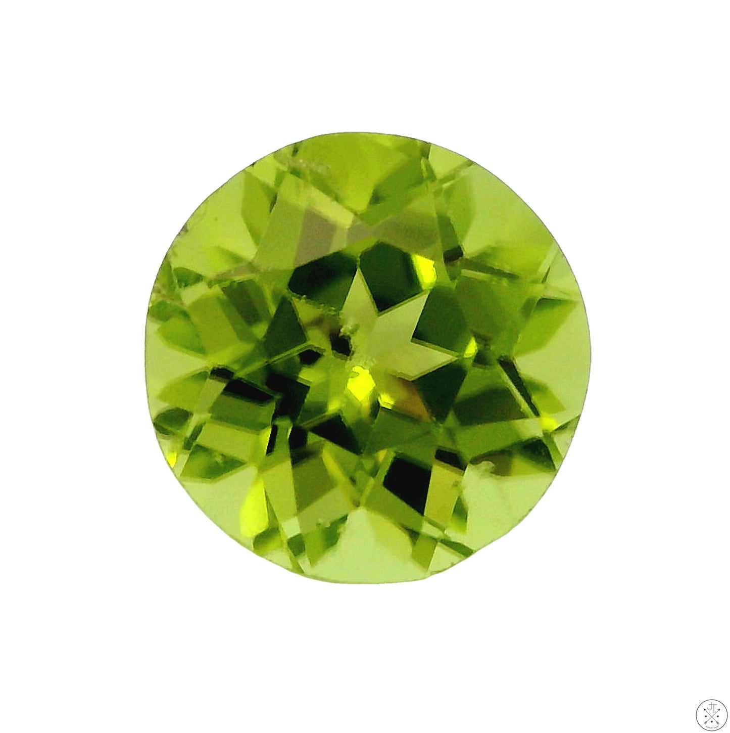 1.51 Carat Natural Peridot 7 mm Round Faceted Gemstone