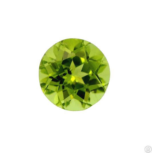1.51 Carat Natural Peridot 7 mm Round Faceted Gemstone