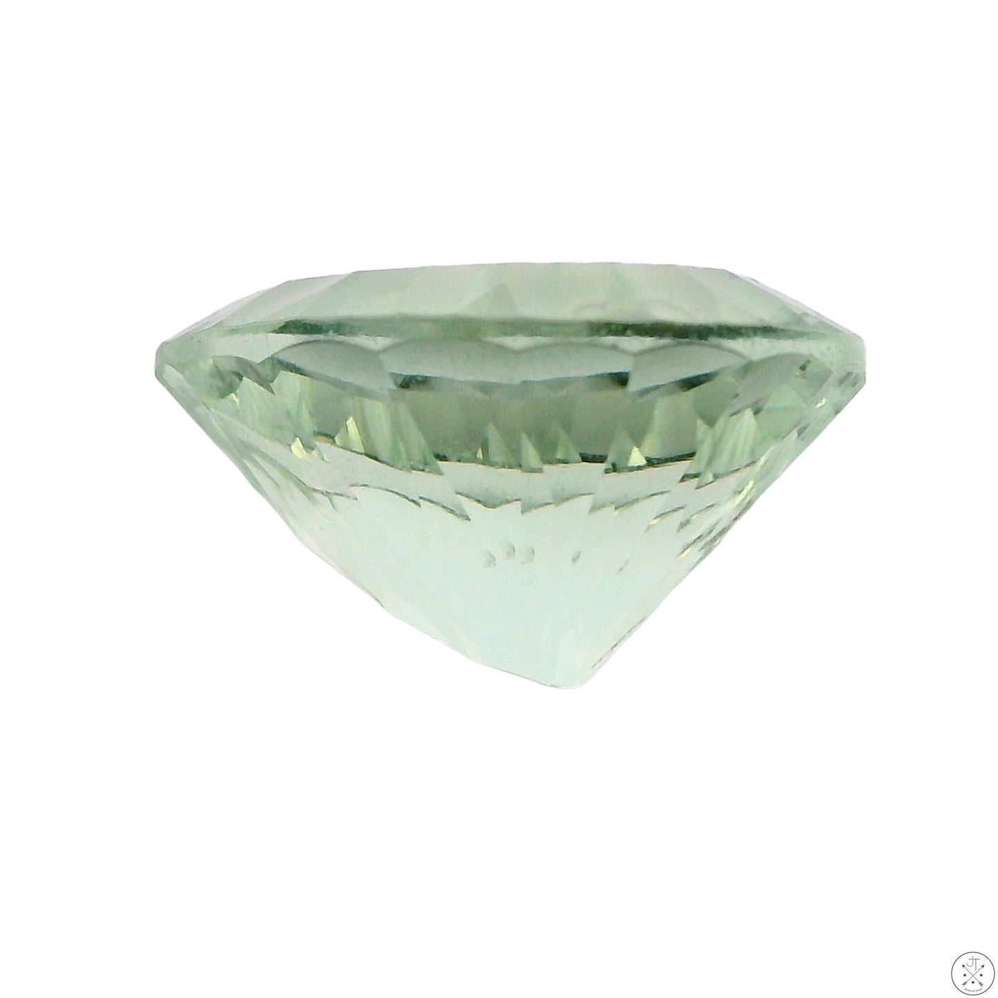 7.52 carat Natural Prasiolite Quartz 16 x 12 mm Pear Faceted Gemstone Teardrop Loose