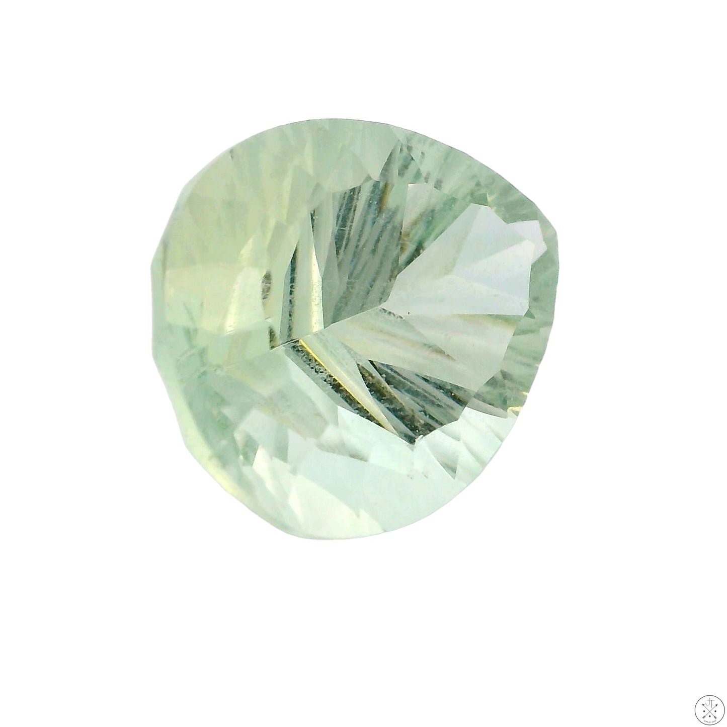 7.52 carat Natural Prasiolite Quartz 16 x 12 mm Pear Faceted Gemstone Teardrop Loose
