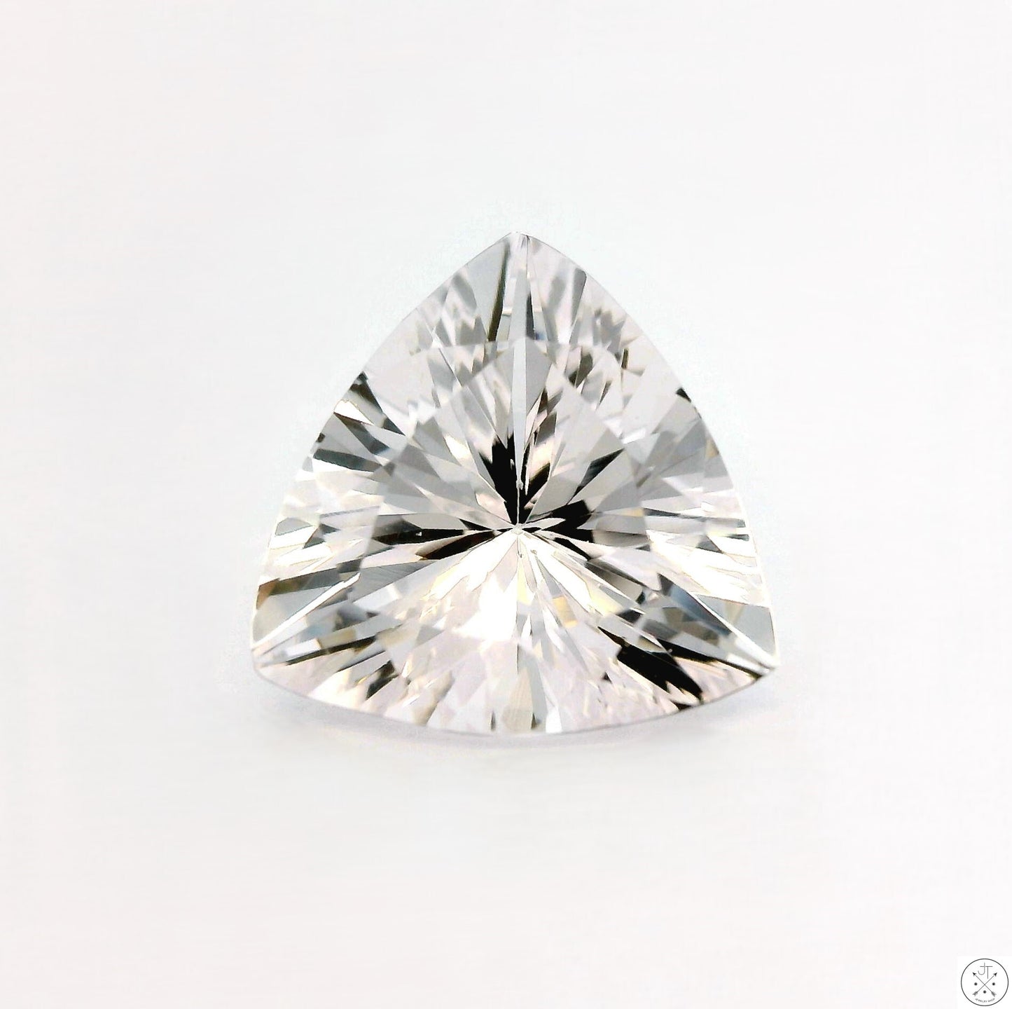 4.86 Carat Natural Danburite 12 mm Trillion Faceted Gemstone Loose Colorless Mexico