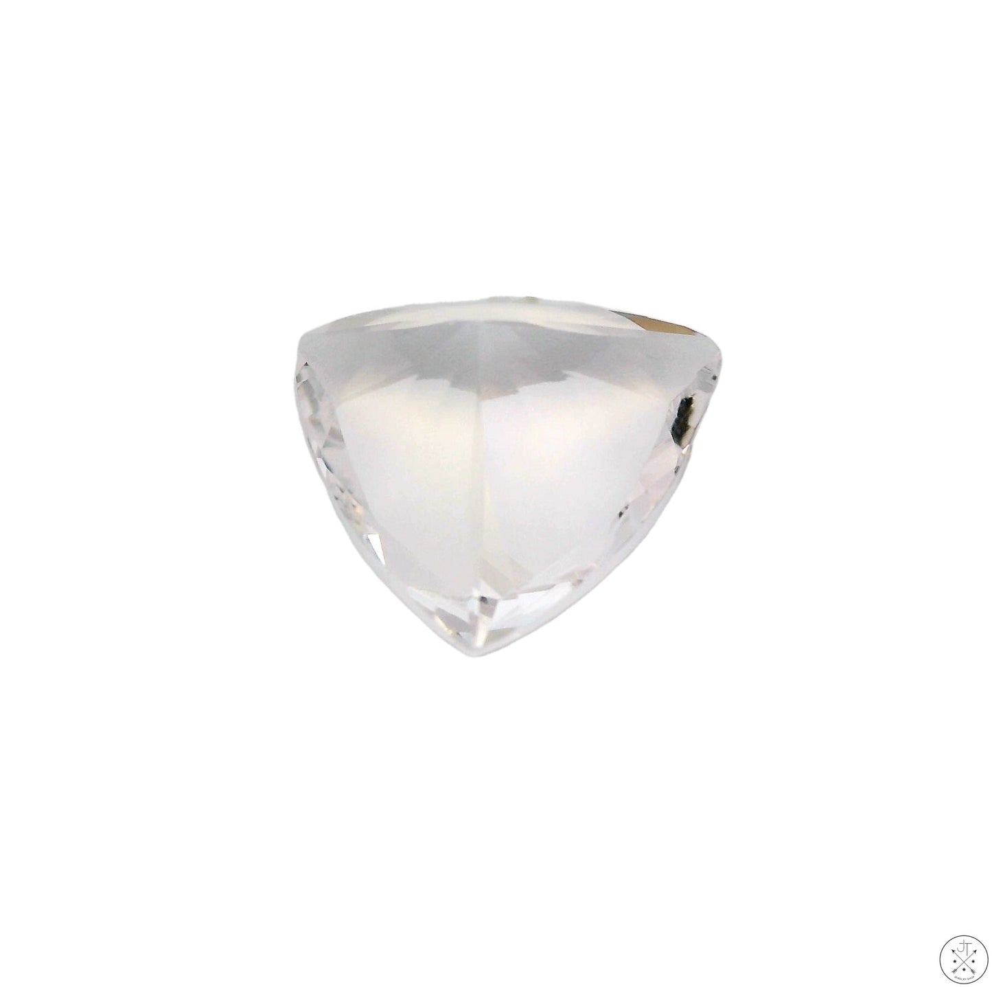 4.86 Carat Natural Danburite 12 mm Trillion Faceted Gemstone Loose Colorless Mexico