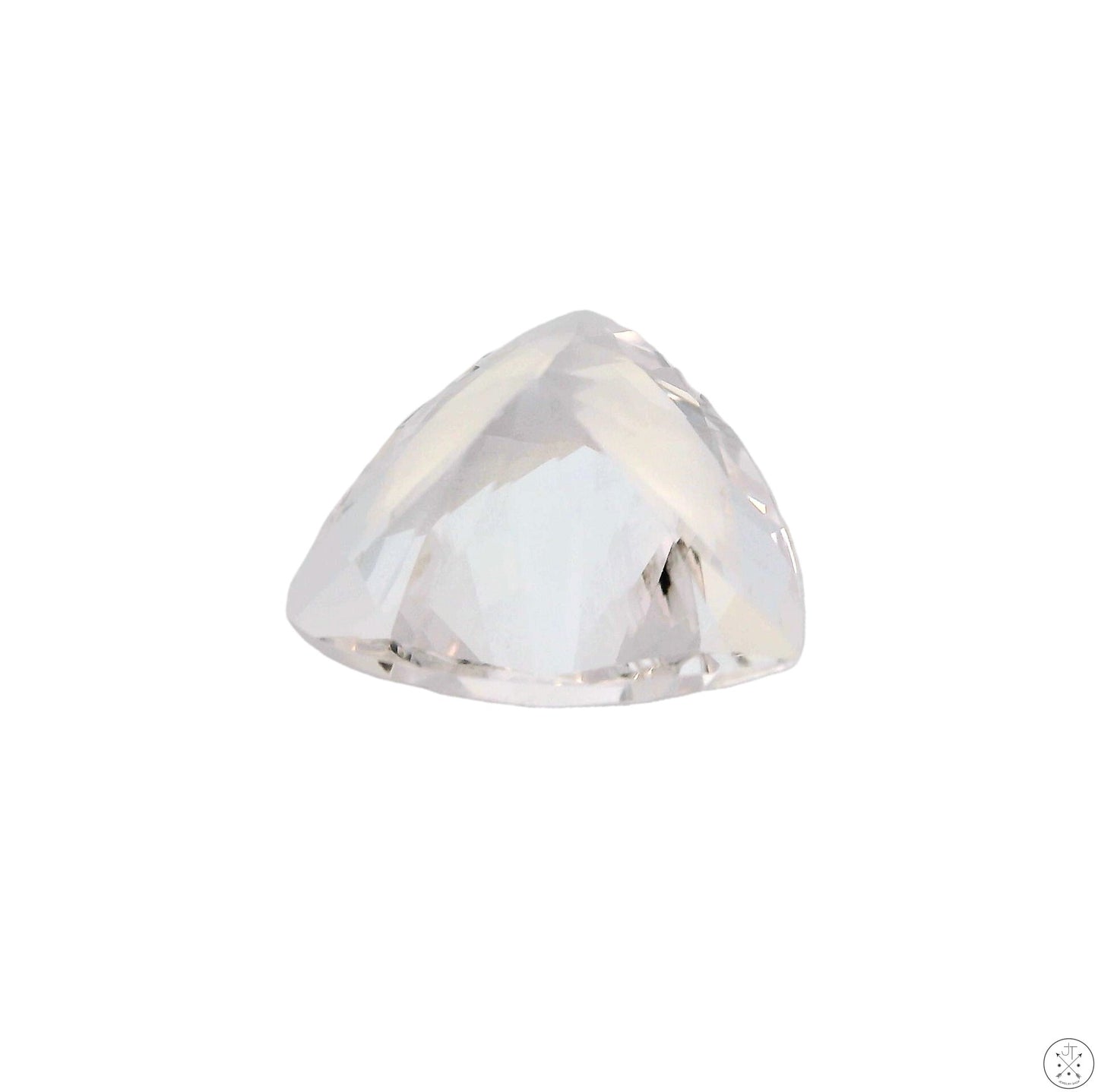 4.86 Carat Natural Danburite 12 mm Trillion Faceted Gemstone Loose Colorless Mexico