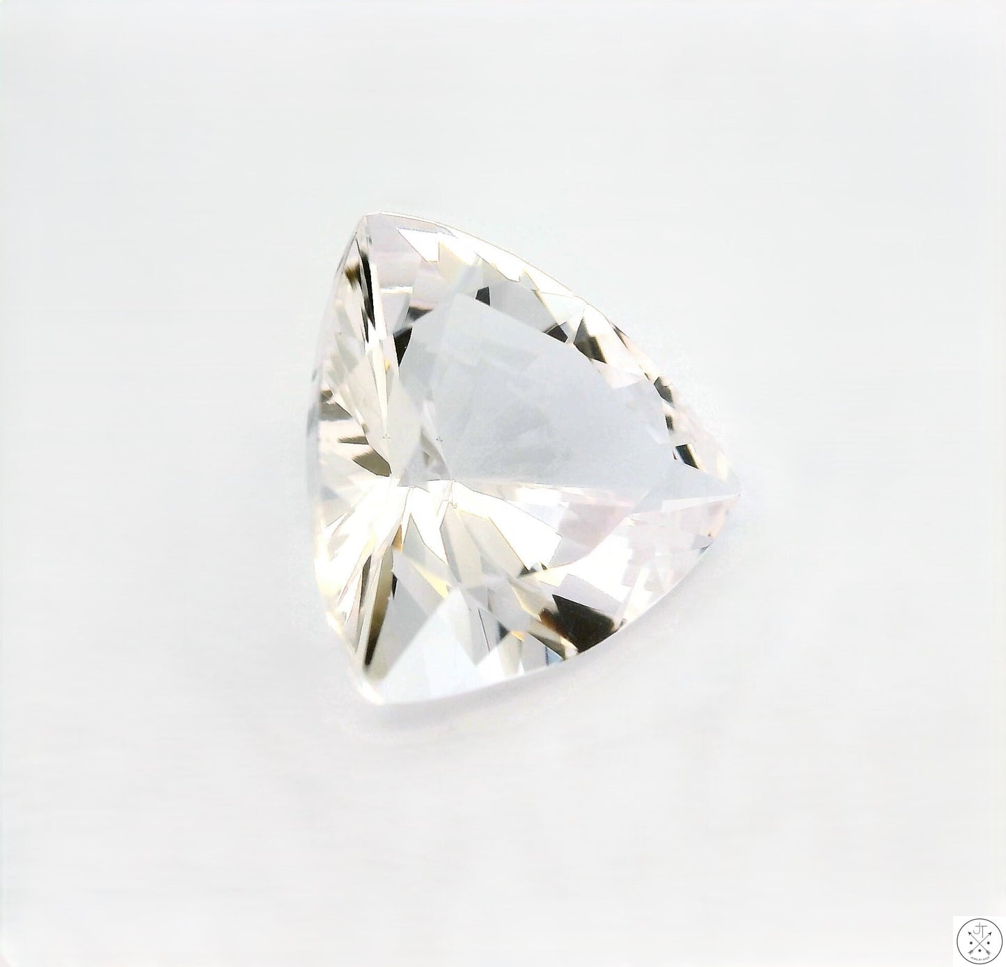 4.86 Carat Natural Danburite 12 mm Trillion Faceted Gemstone Loose Colorless Mexico