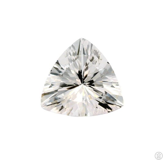 4.86 Carat Natural Danburite 12 mm Trillion Faceted Gemstone Loose Colorless Mexico