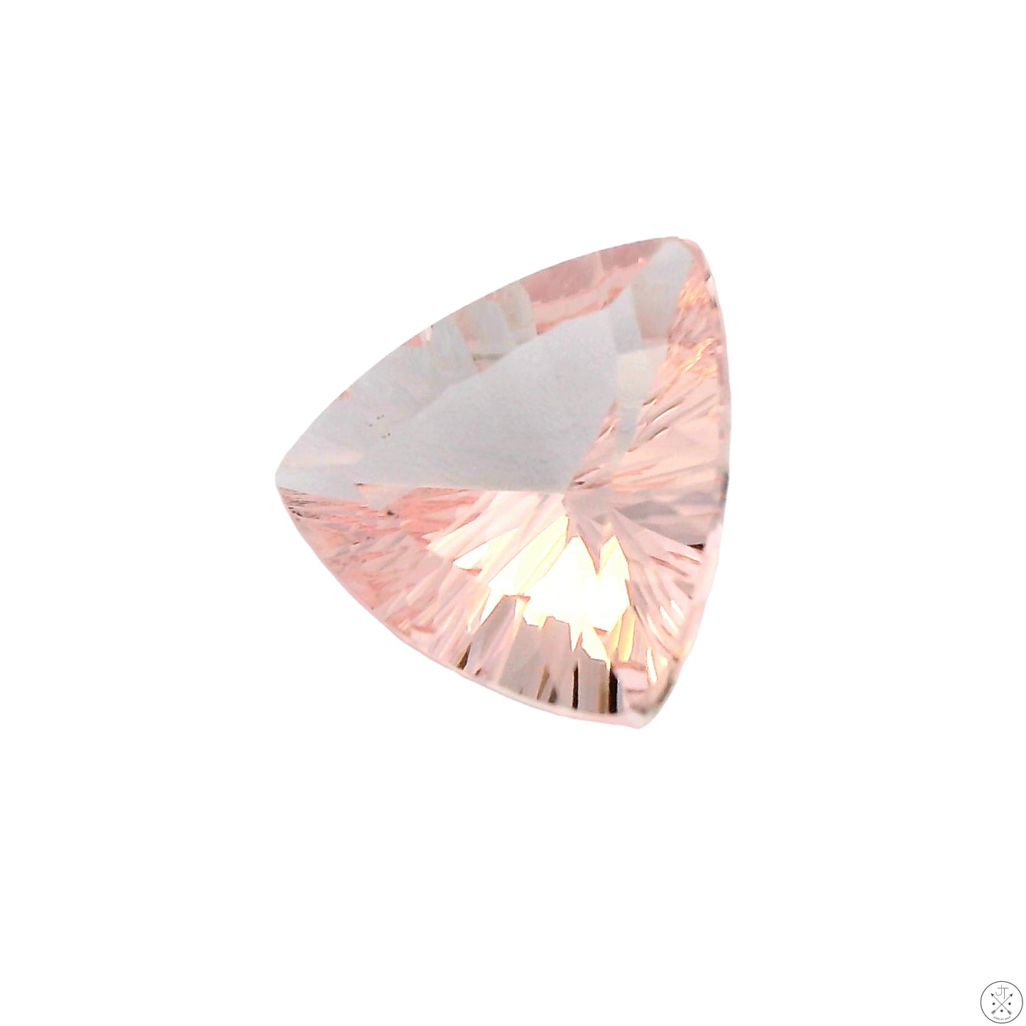 1.90 Carat Natural Morganite 9.5 mm Trillion Faceted Gemstone Loose Namibia