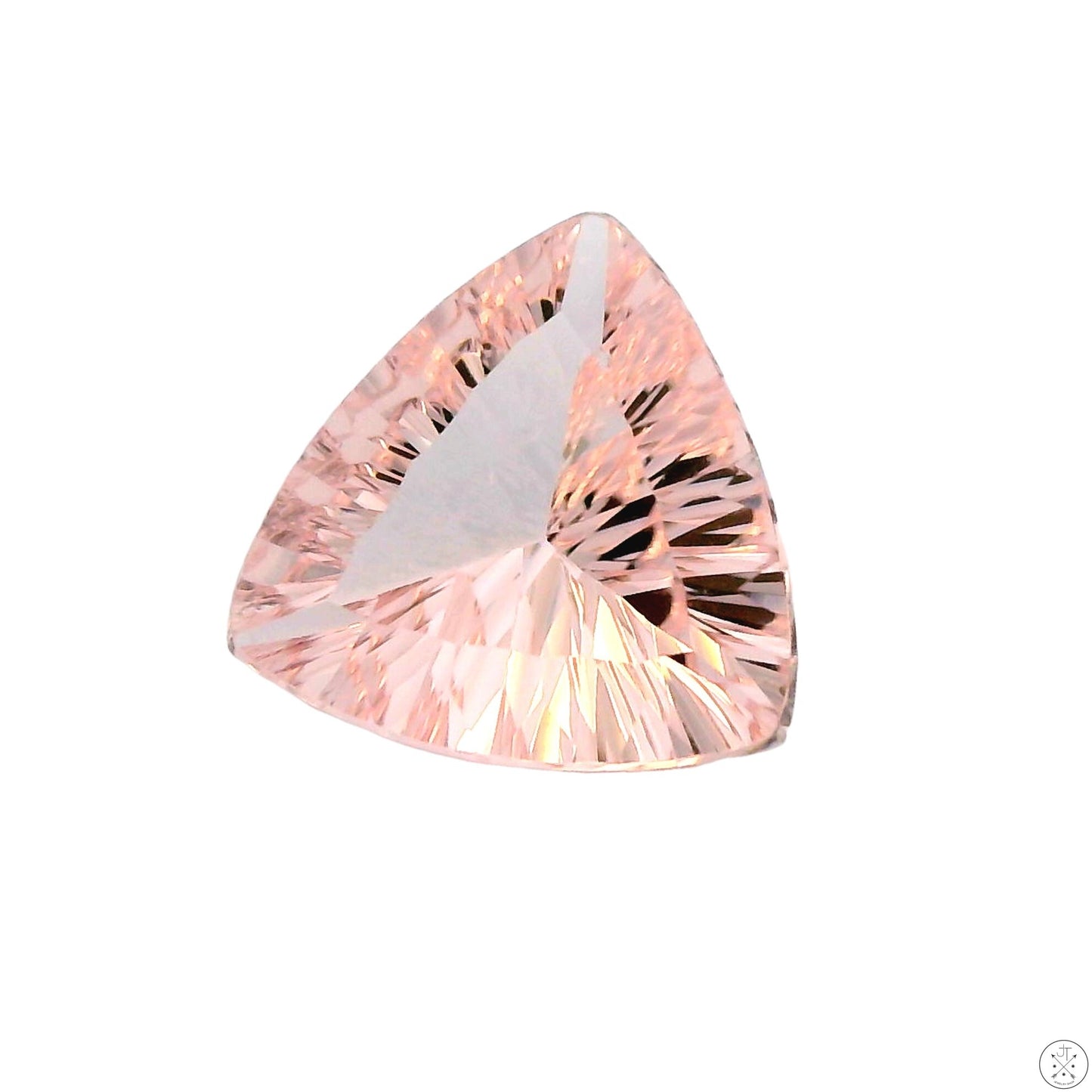 1.90 Carat Natural Morganite 9.5 mm Trillion Faceted Gemstone Loose Namibia
