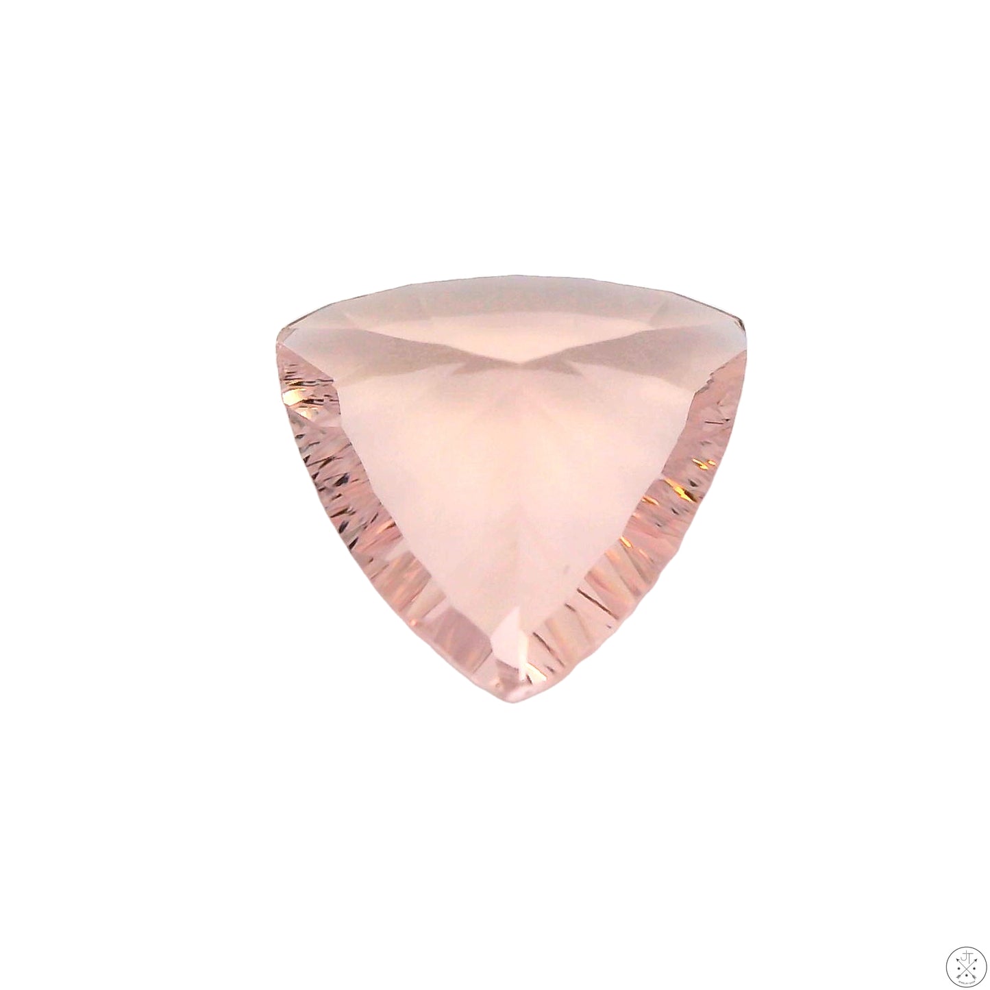 1.90 Carat Natural Morganite 9.5 mm Trillion Faceted Gemstone Loose Namibia