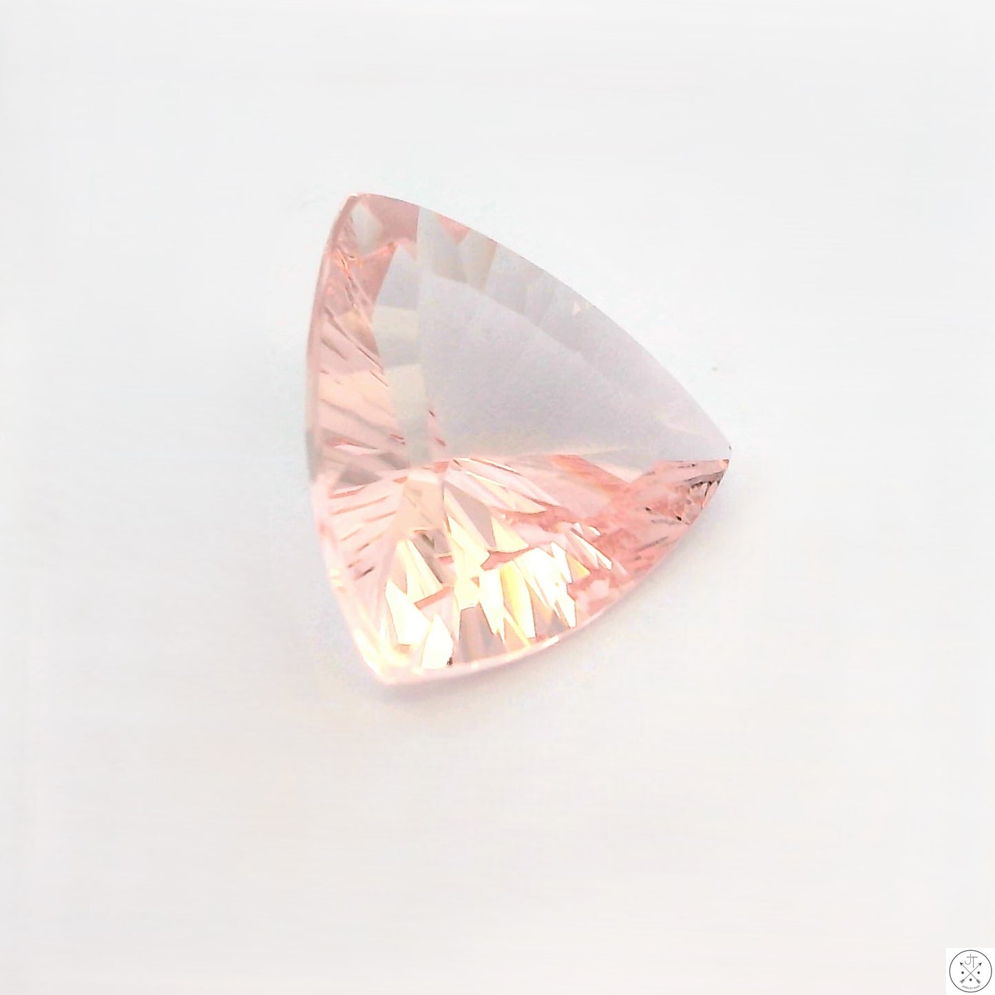 1.90 Carat Natural Morganite 9.5 mm Trillion Faceted Gemstone Loose Namibia