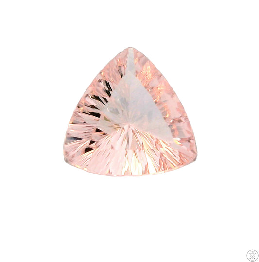 1.90 Carat Natural Morganite 9.5 mm Trillion Faceted Gemstone Loose Namibia