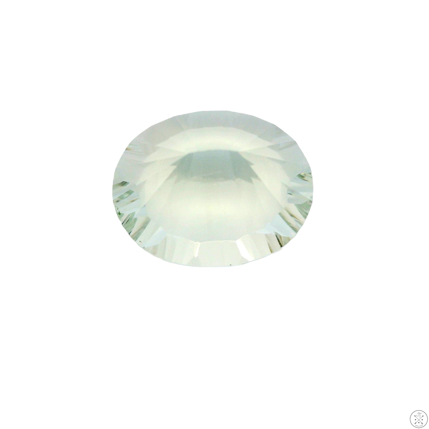 4.00 carat Natural Prasiolite Quartz 12x10 mm Oval Faceted Gemstone Loose