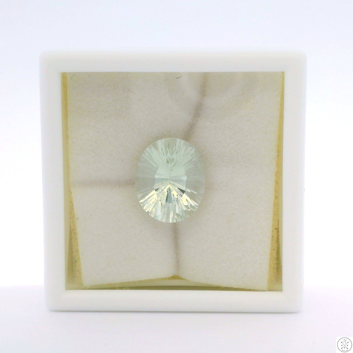 4.00 carat Natural Prasiolite Quartz 12x10 mm Oval Faceted Gemstone Loose