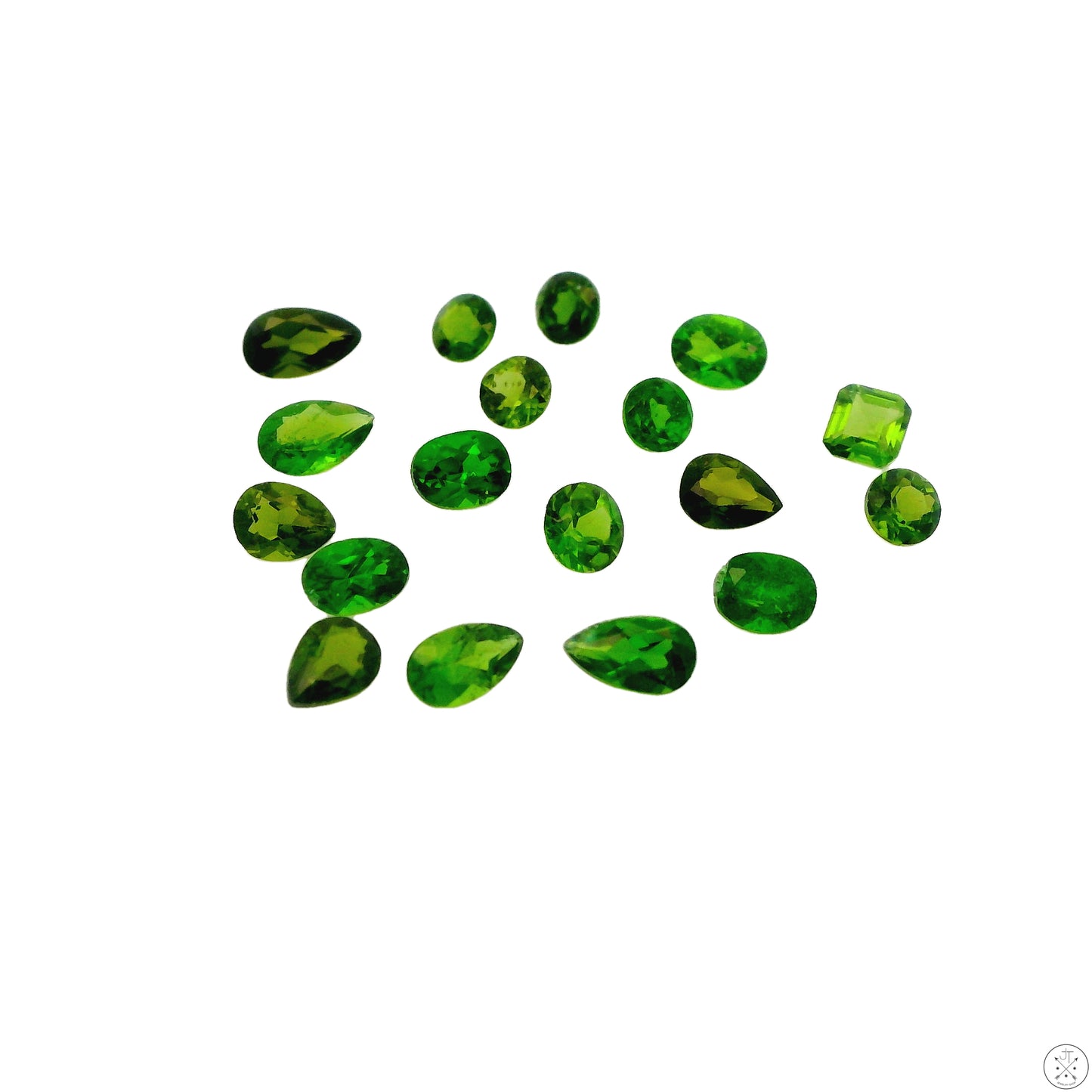 3.10 ctw Natural Chrome Diopside Faceted Gemstone Siberia Loose Lot Pear Round Oval