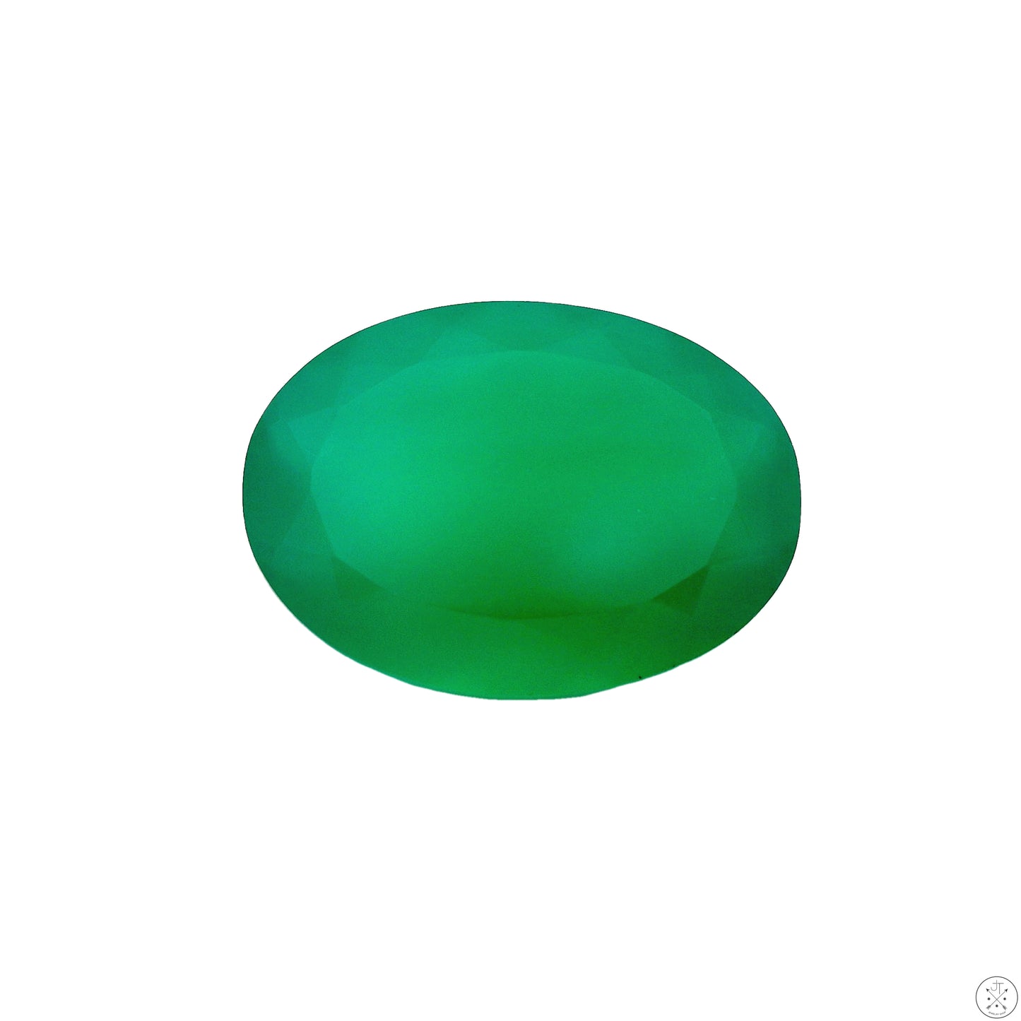 4.82 Carat Natural Chrome Chalcedony 14 x 10 mm Oval Faceted Gemstone Loose