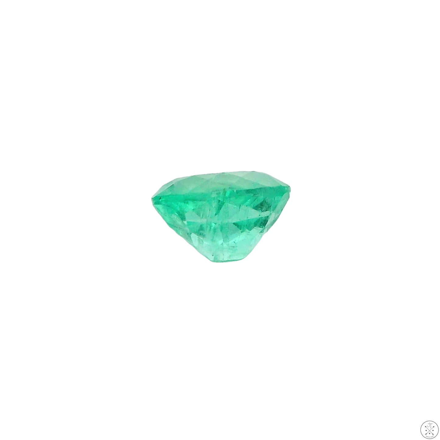 .76 carat Natural Colombian Emerald 6.5 x 5.3 mm Oval Faceted Gemstone Loose