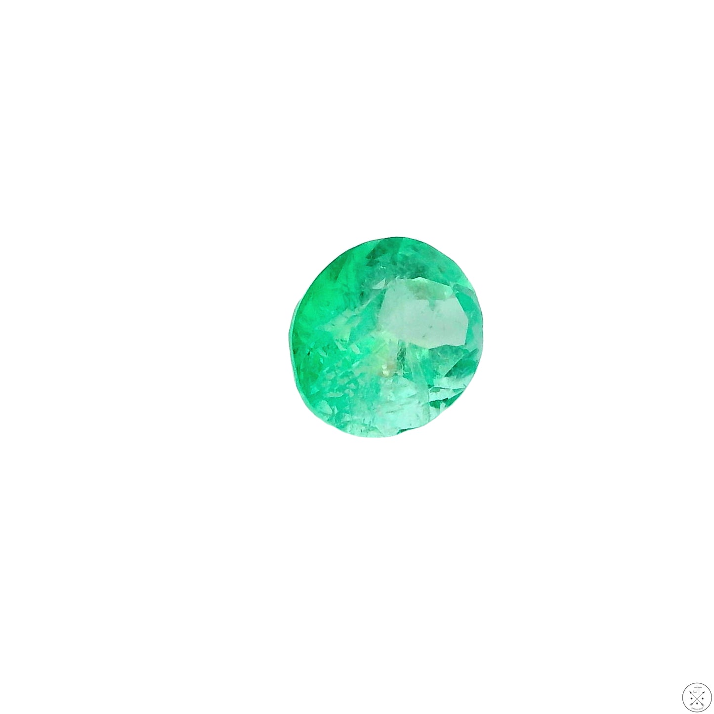 .76 carat Natural Colombian Emerald 6.5 x 5.3 mm Oval Faceted Gemstone Loose
