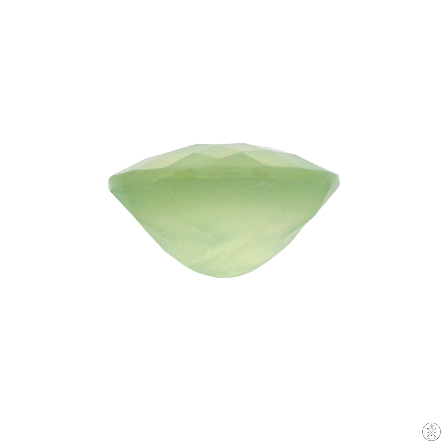 10.21 carat Natural Prehnite 16x12 mm Oval Checkerboard Faceted Gemstone Loose