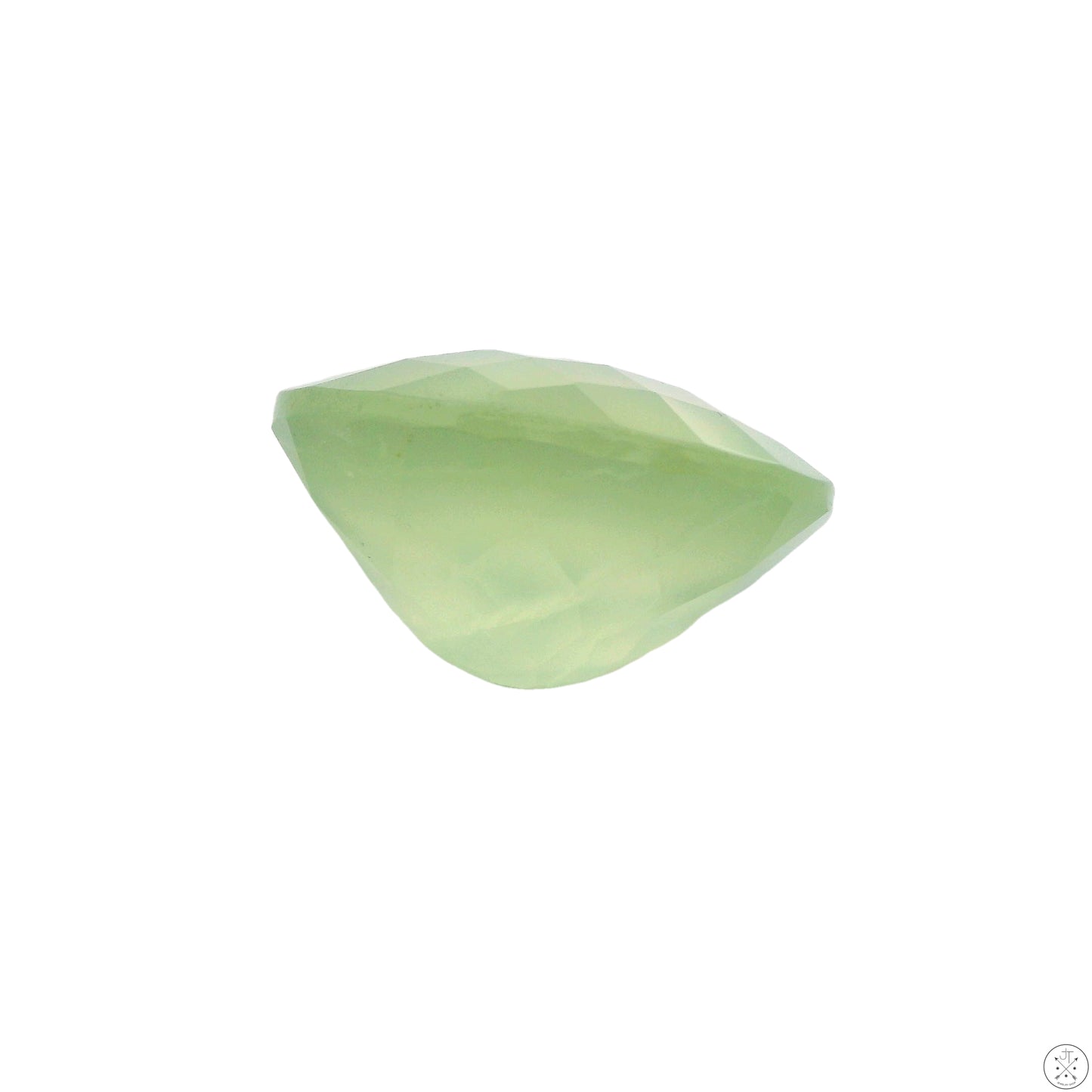 10.21 carat Natural Prehnite 16x12 mm Oval Checkerboard Faceted Gemstone Loose