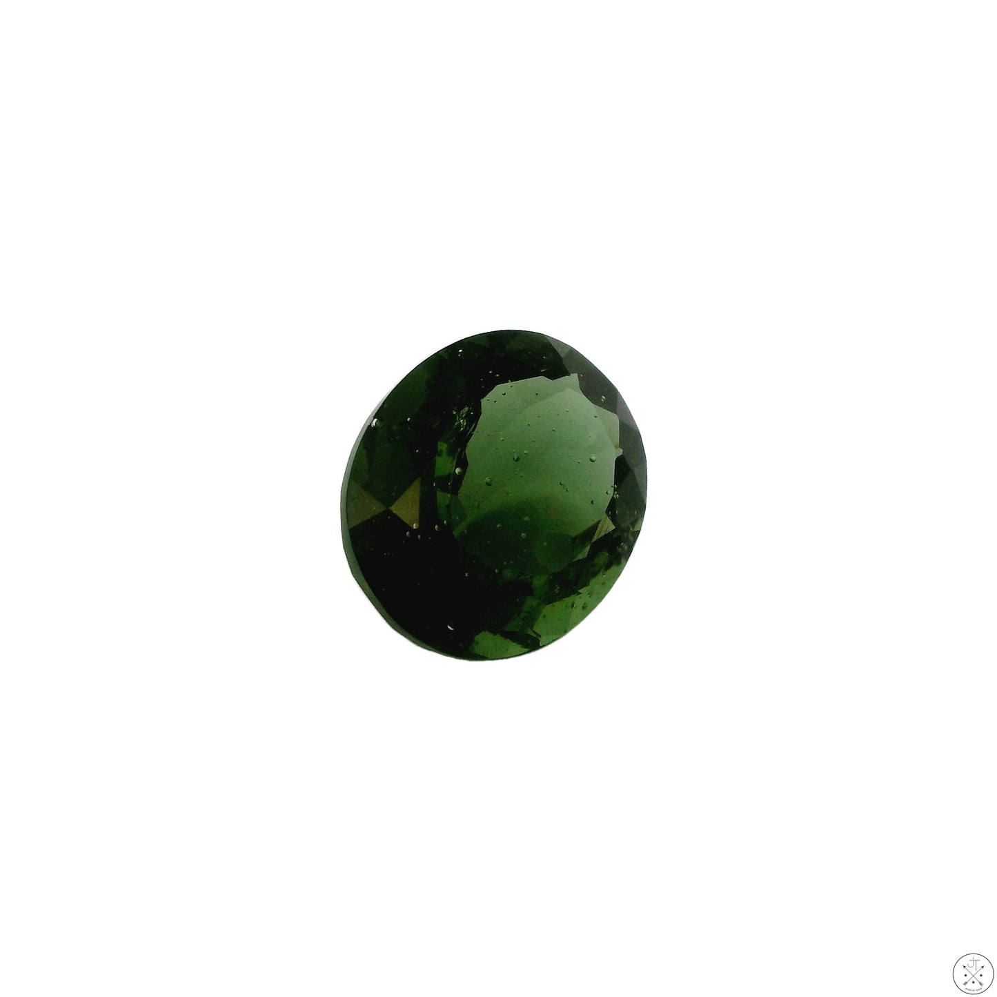 4.11 Carat Natural Moldavite 12 x 10 mm Oval Faceted Gemstone