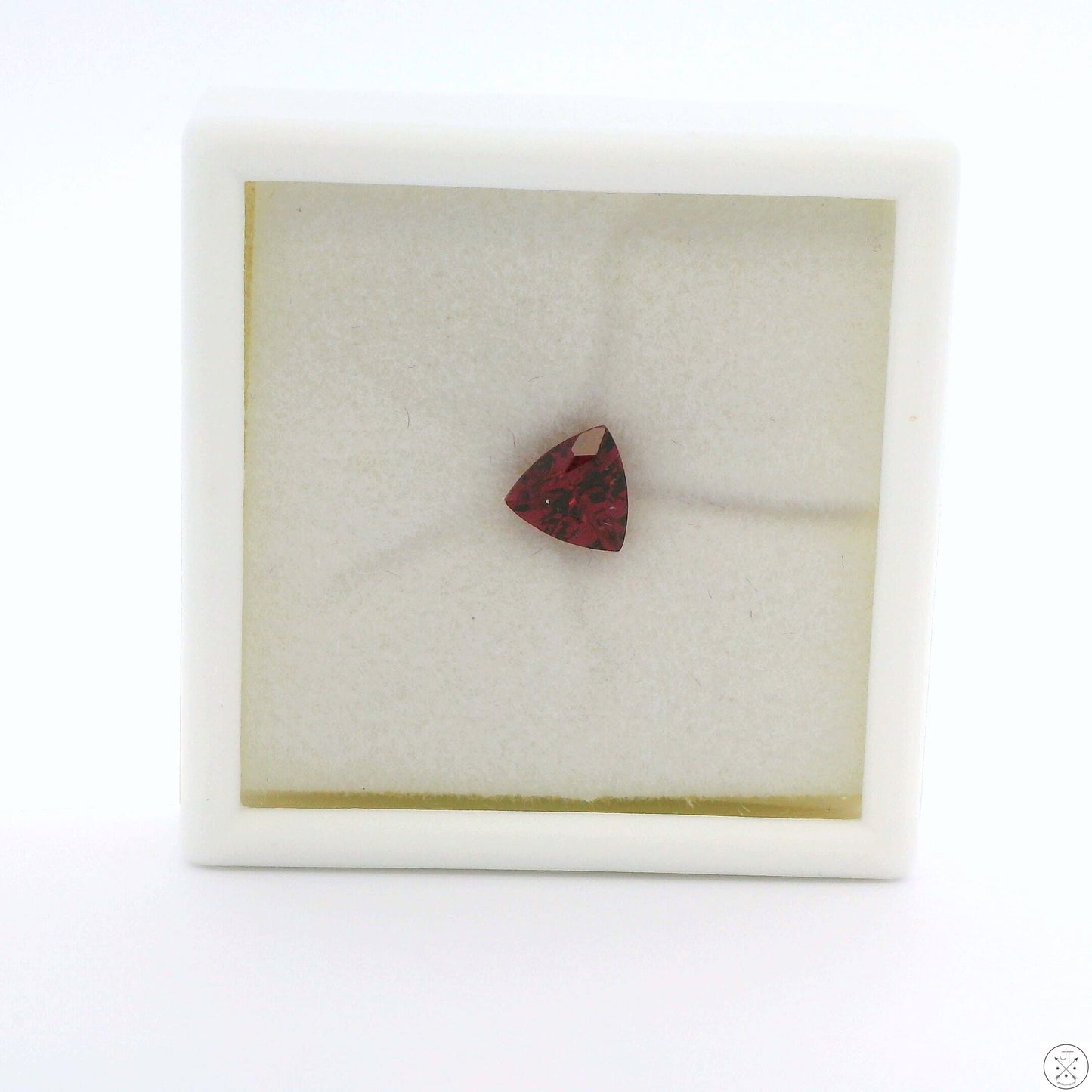 .95 Carat Natural Rhodolite Garnet 6 mm Trillion Faceted Gemstone Tanzania