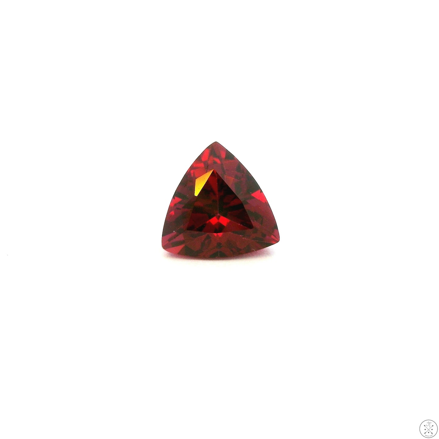 .95 Carat Natural Rhodolite Garnet 6 mm Trillion Faceted Gemstone Tanzania