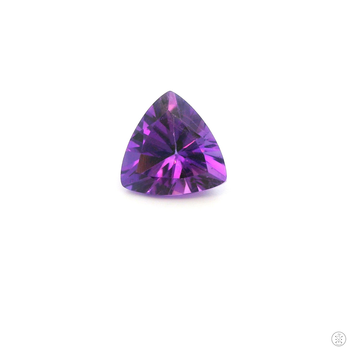 2.10 Carat Natural Amethyst Quartz 9 mm Triangle Faceted Gemstone Loose Trillion