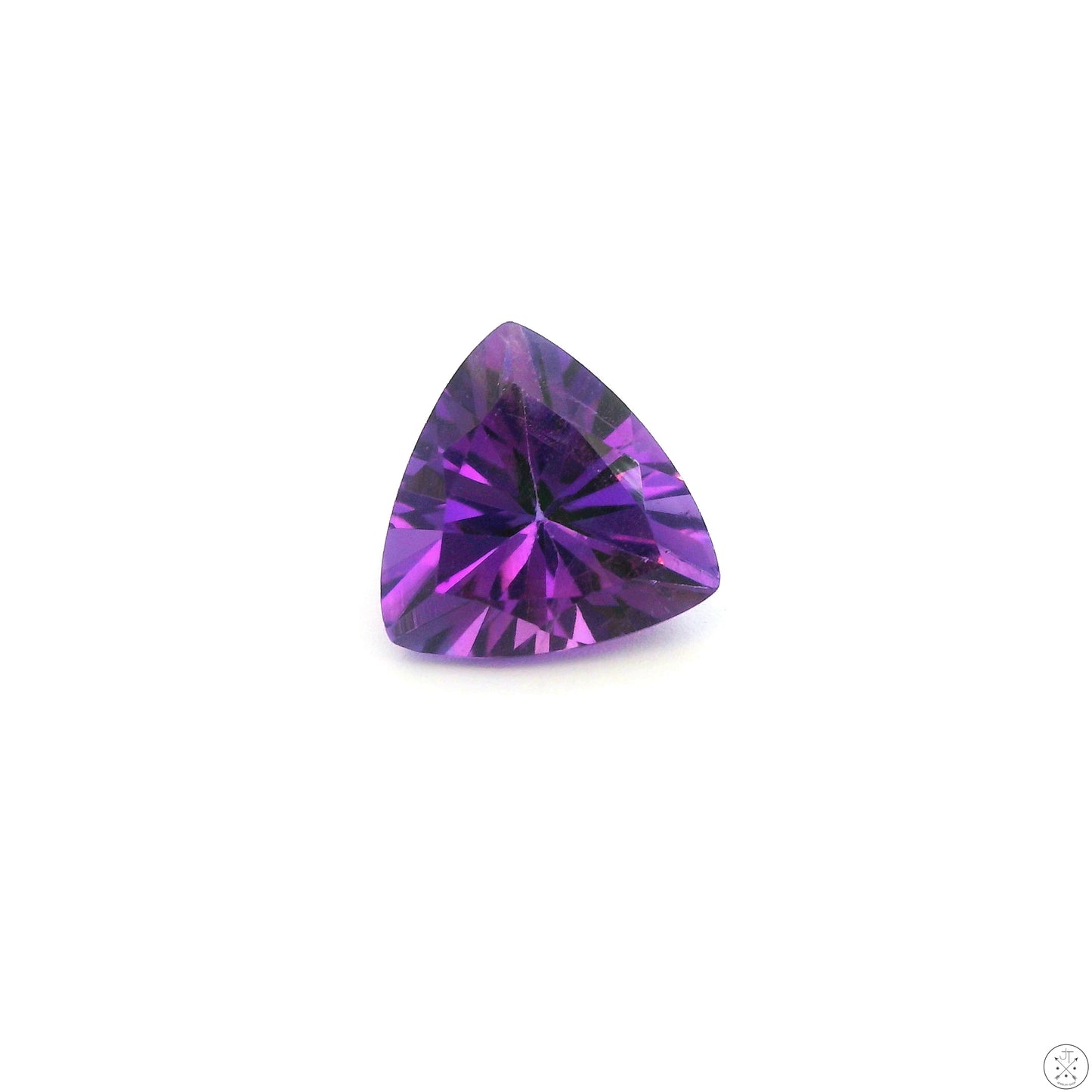 2.10 Carat Natural Amethyst Quartz 9 mm Triangle Faceted Gemstone Loose Trillion