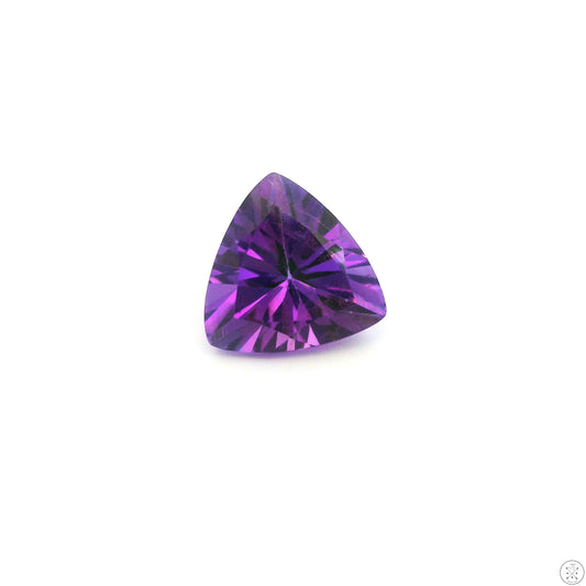 2.10 Carat Natural Amethyst Quartz 9 mm Triangle Faceted Gemstone Loose Trillion