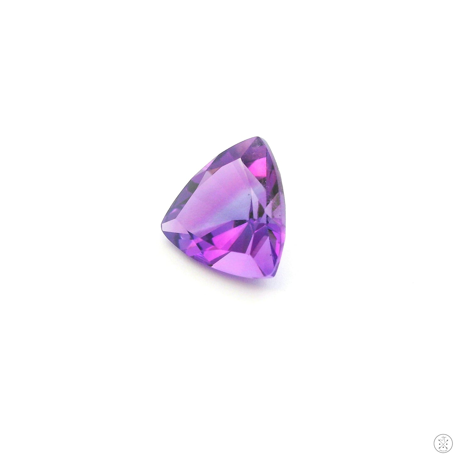 2.10 Carat Natural Amethyst Quartz 9 mm Triangle Faceted Gemstone Loose Trillion