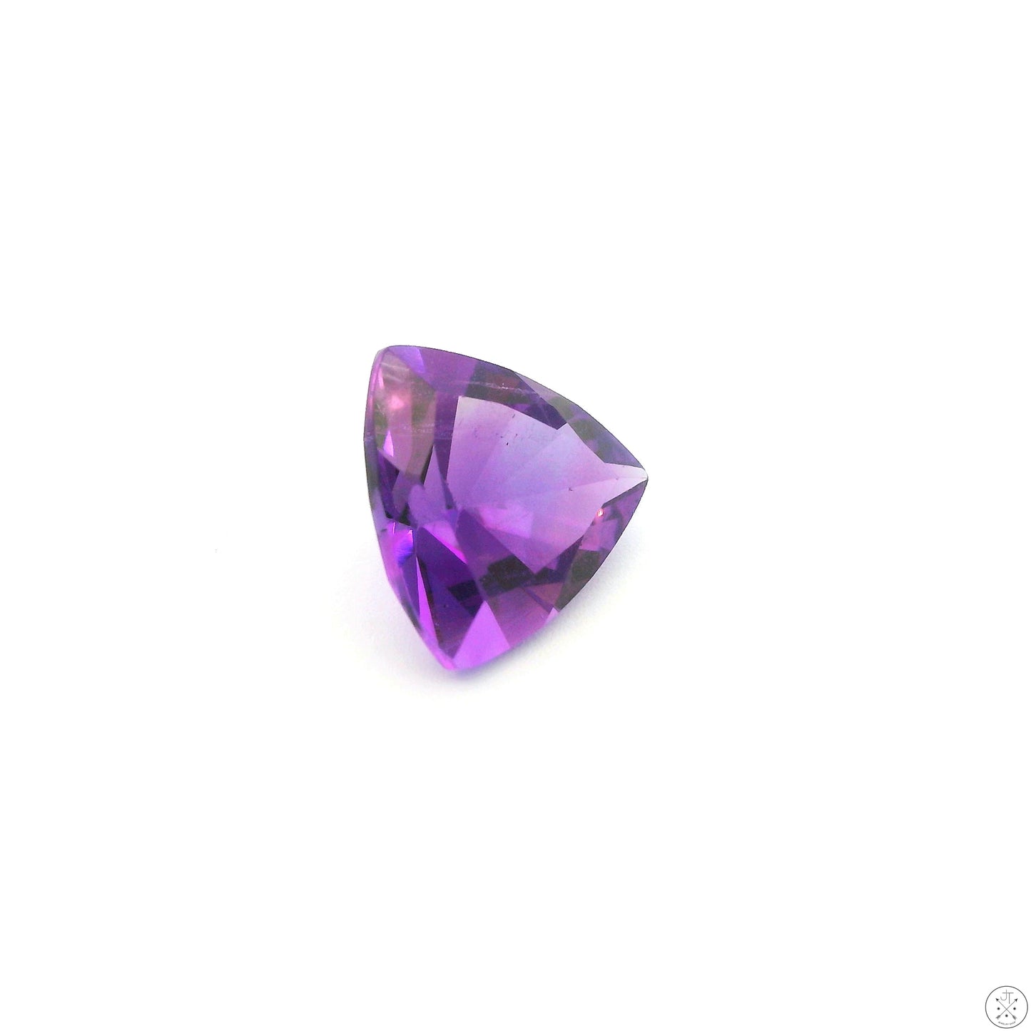 2.10 Carat Natural Amethyst Quartz 9 mm Triangle Faceted Gemstone Loose Trillion
