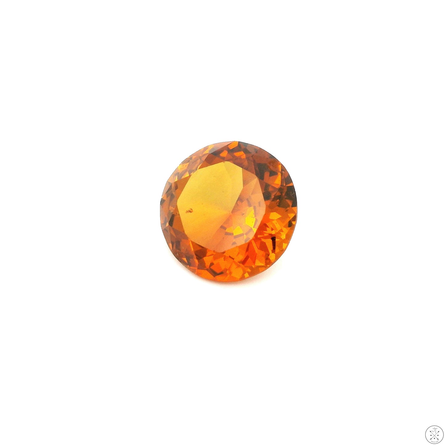 9.33 carat Natural Citrine 12.9 mm Round Faceted Gemstone Loose Brazil