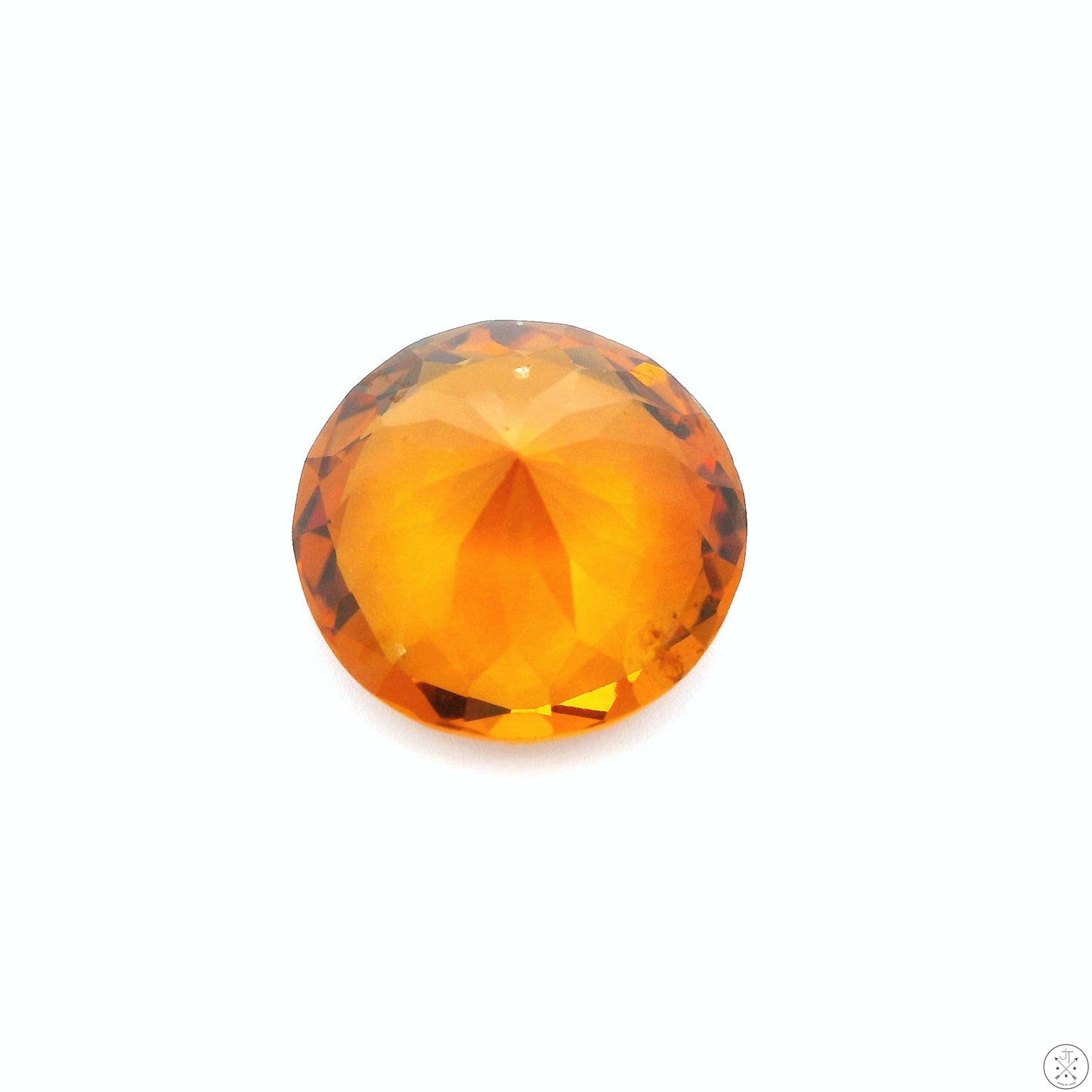 9.33 carat Natural Citrine 12.9 mm Round Faceted Gemstone Loose Brazil