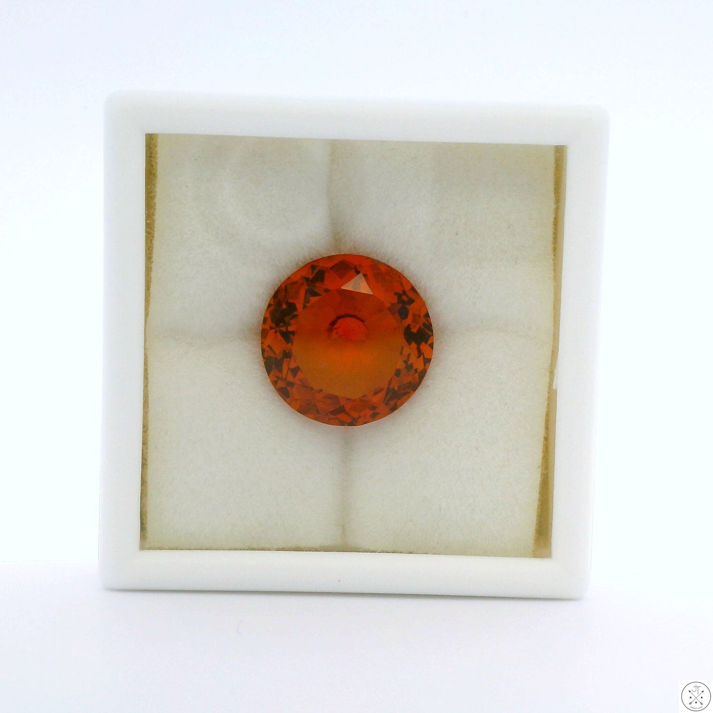9.33 carat Natural Citrine 12.9 mm Round Faceted Gemstone Loose Brazil